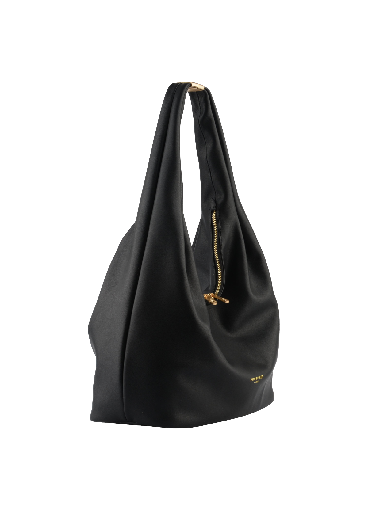 Arche | sac besace hobo en cuir de vachette POURCHET Noir