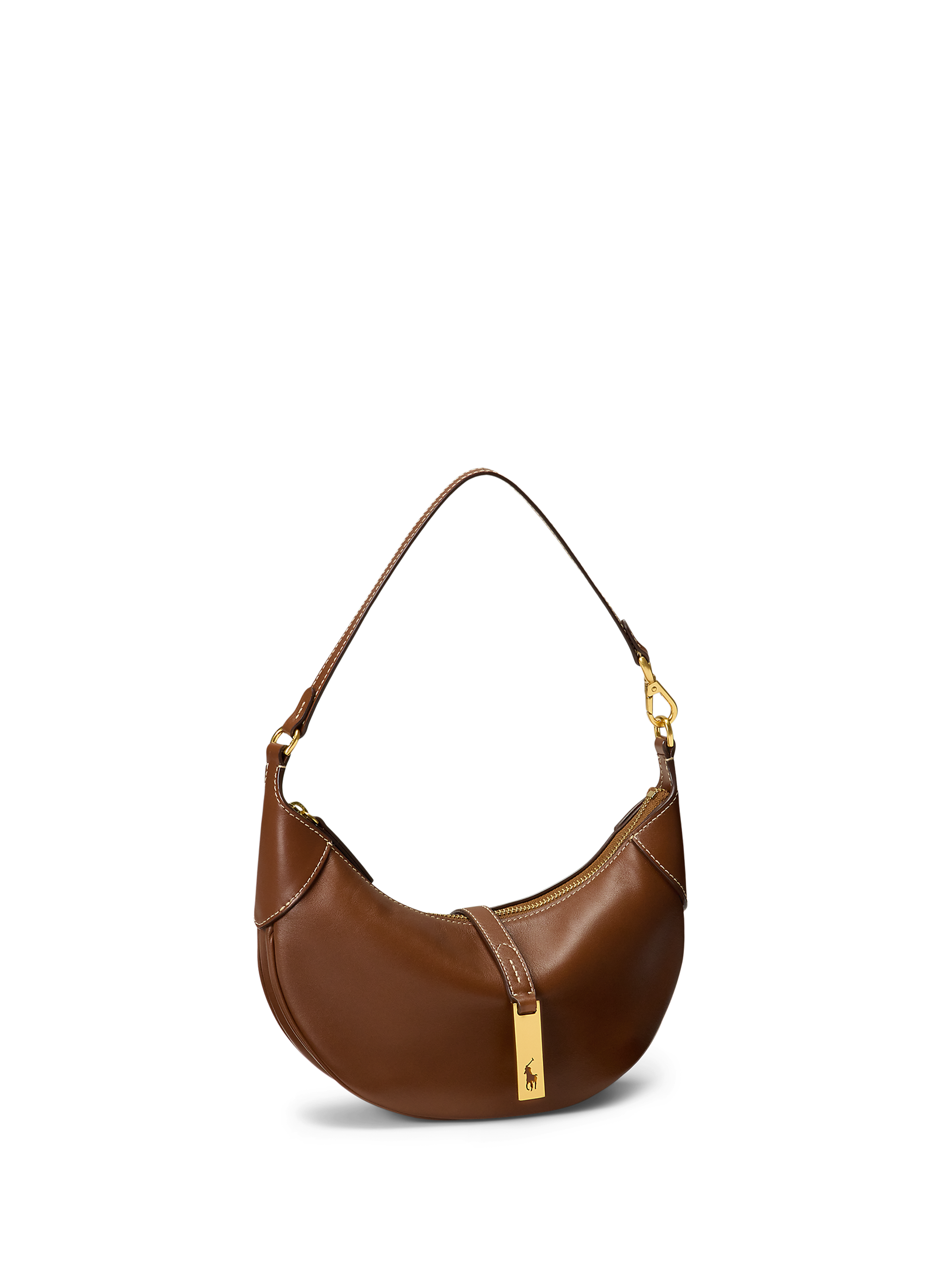 Lederhandtasche POLO RALPH LAUREN Braun