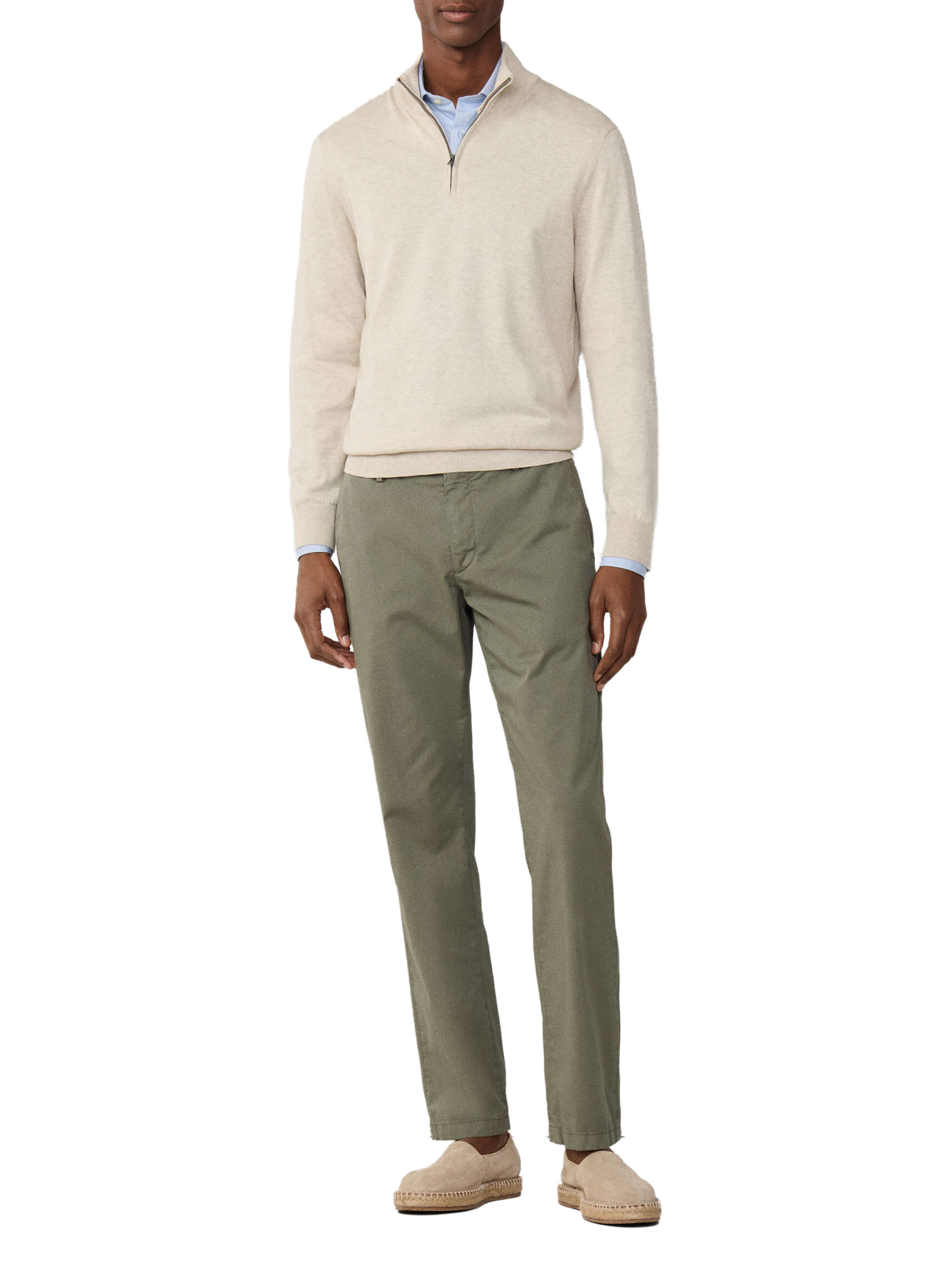 Pull en coton et soie Beige