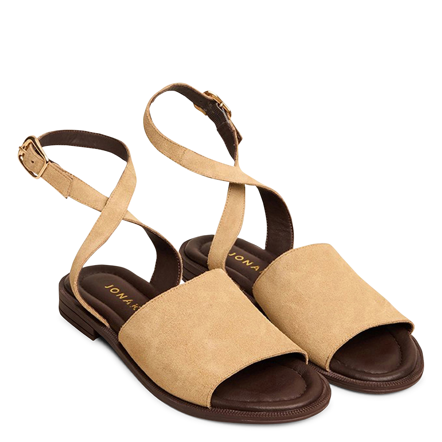 Sandales à boucles ajustables en cuir johana JONAK Beige