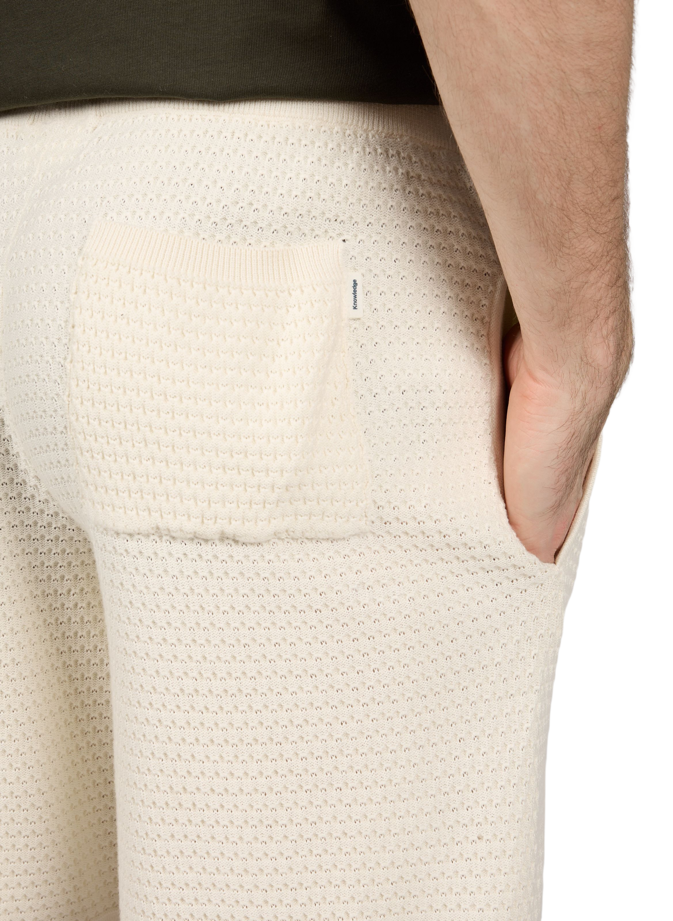 Short tricot en coton KNOWLEDGE COTTON Beige