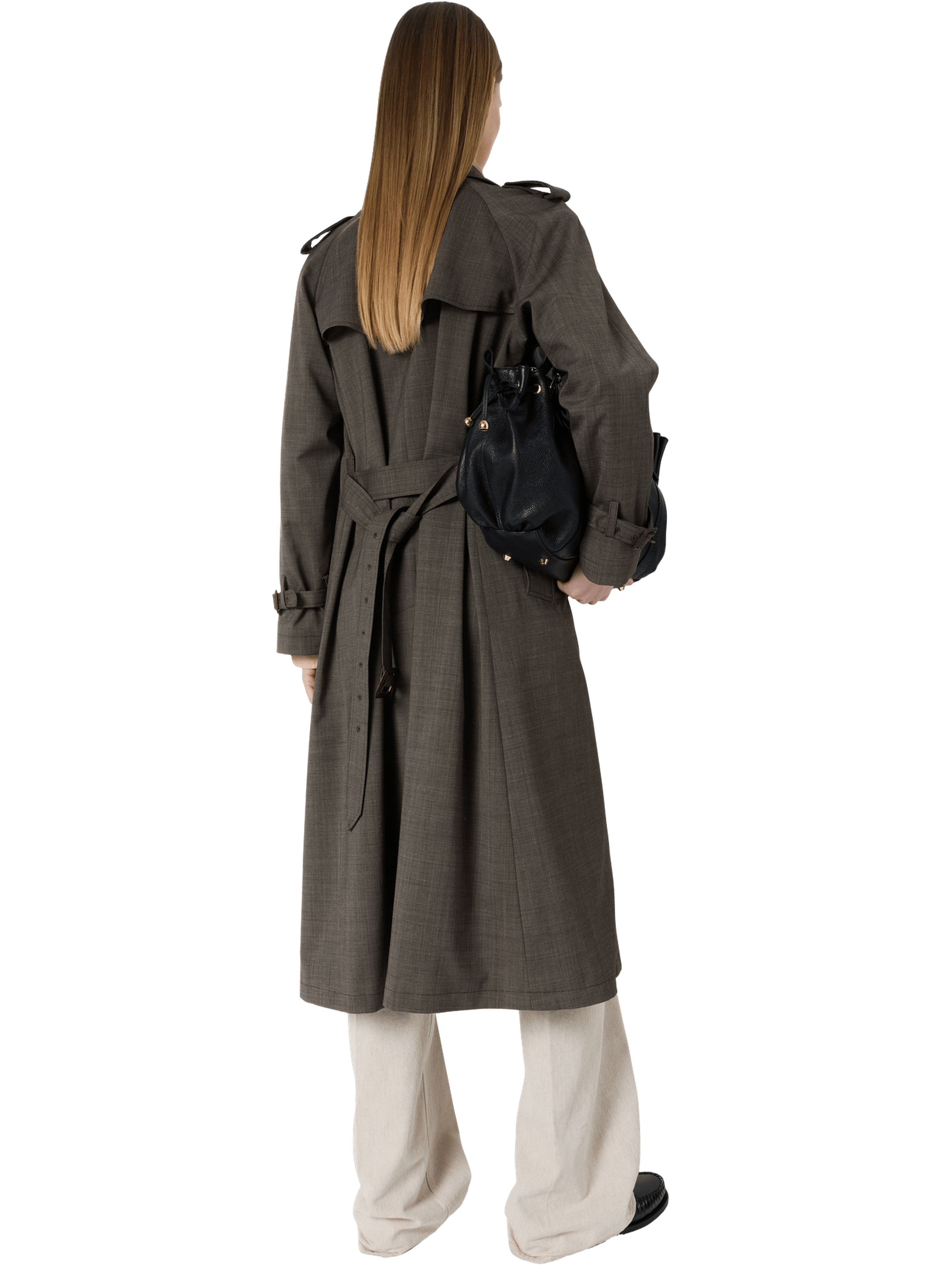 Trench long fil à fil - serge GERARD DAREL Marron