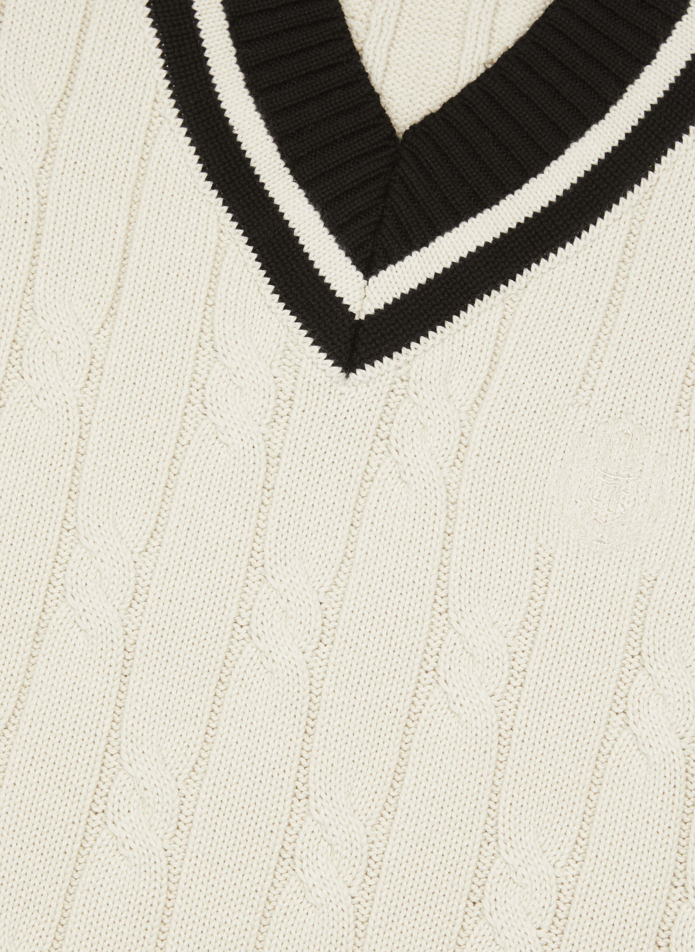 Pull sans manches à torsades THE KOOPLES Noir