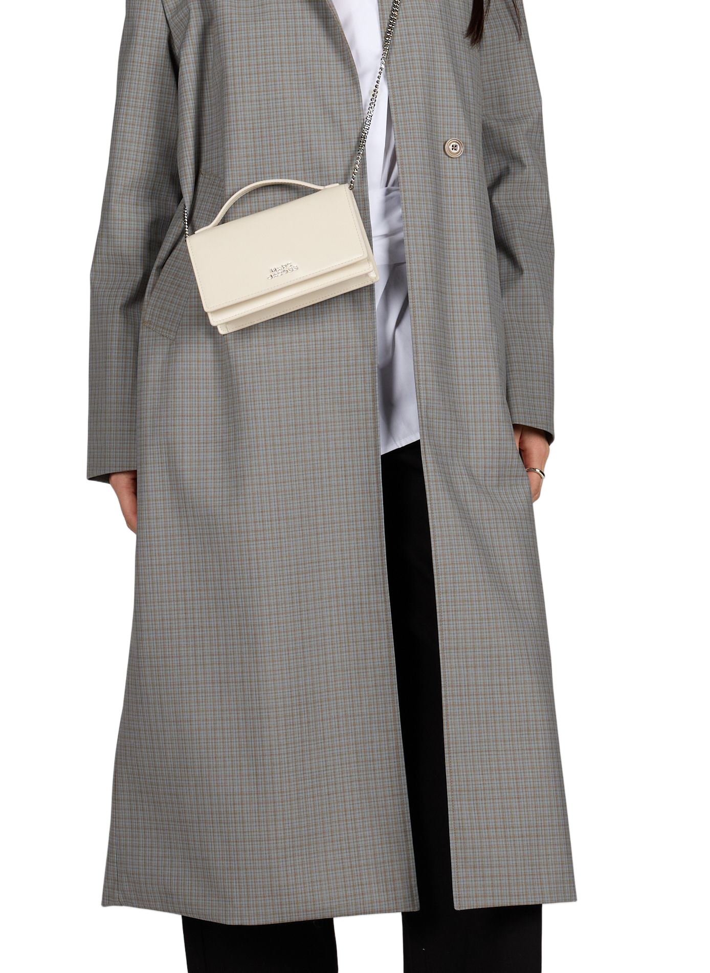 Mirror mini patent leather shoulder bag MARC JACOBS Beige