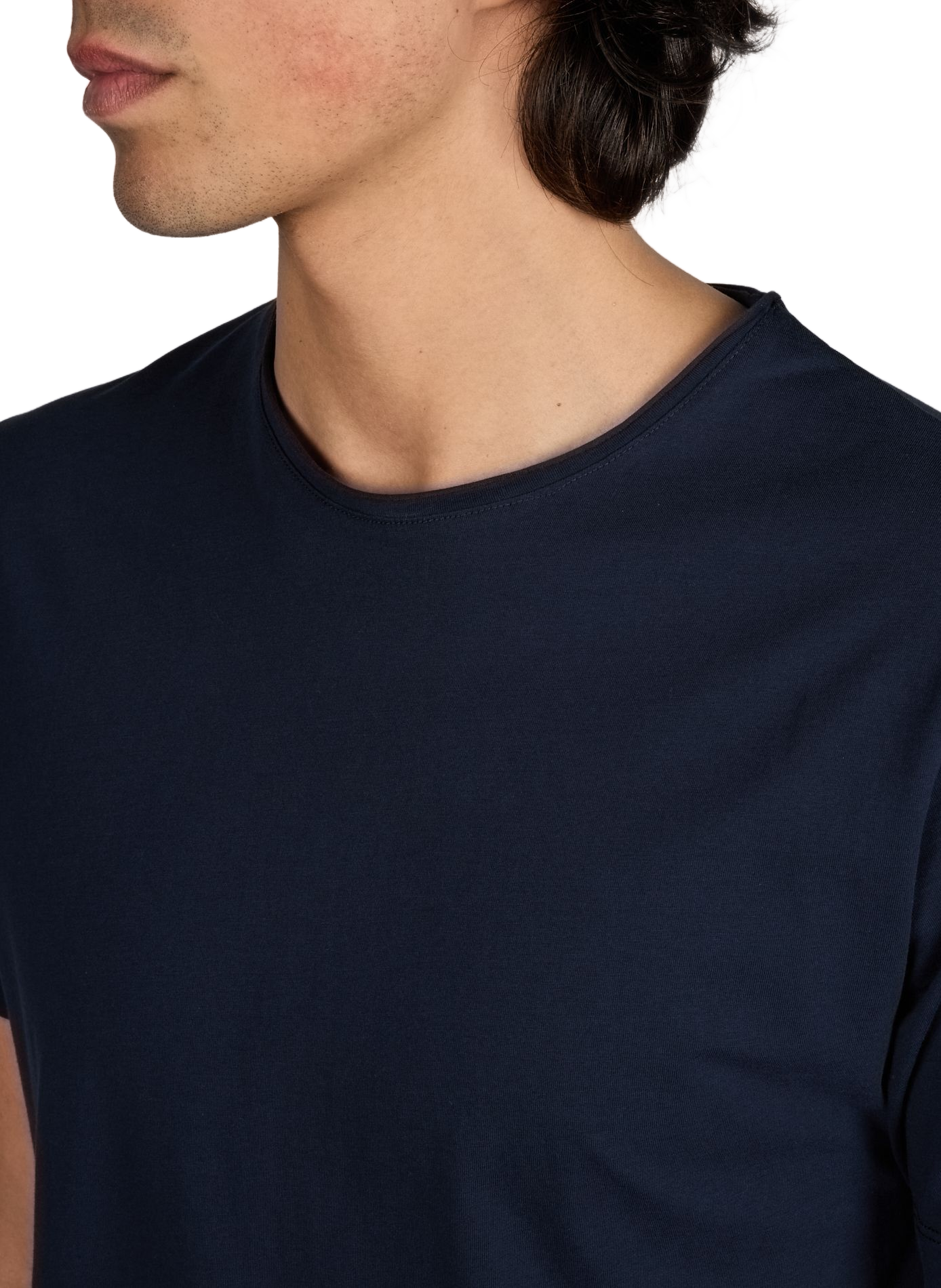 T-shirt uni en coton LAFAURIE Bleu