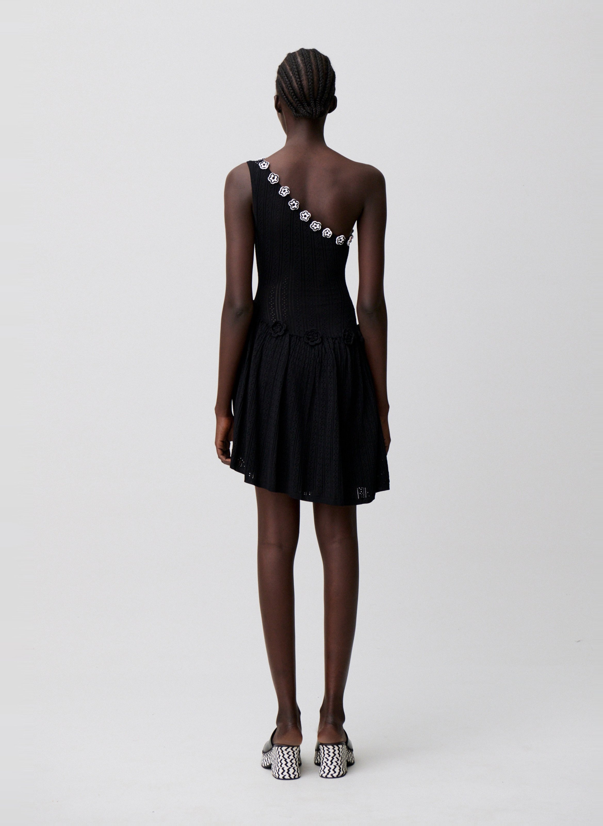 Robe courte asymétrique en maille CLAUDIE PIERLOT Multicolore