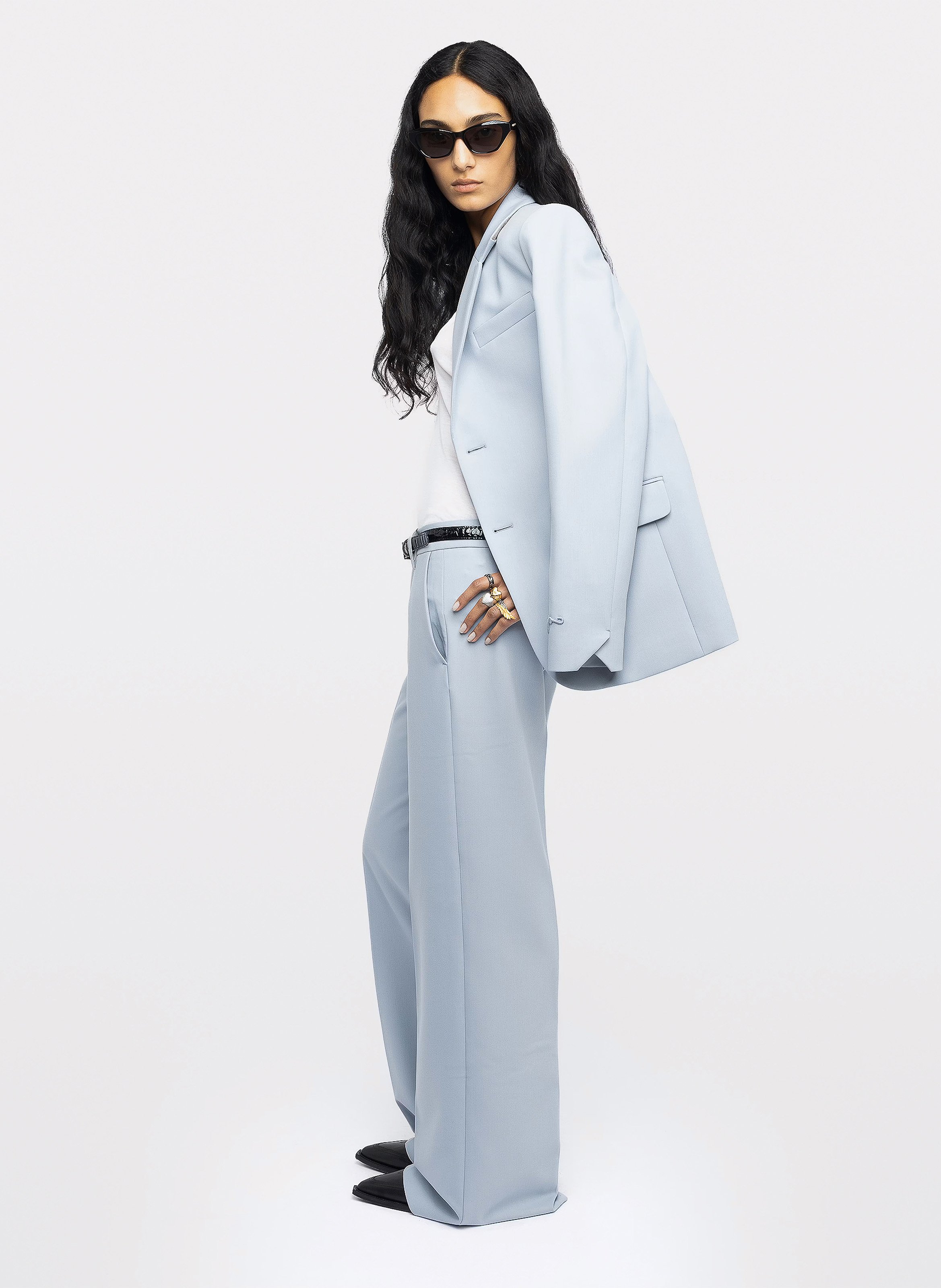 Pantalon droit taille haute panol ZADIG&VOLTAIRE Bleu