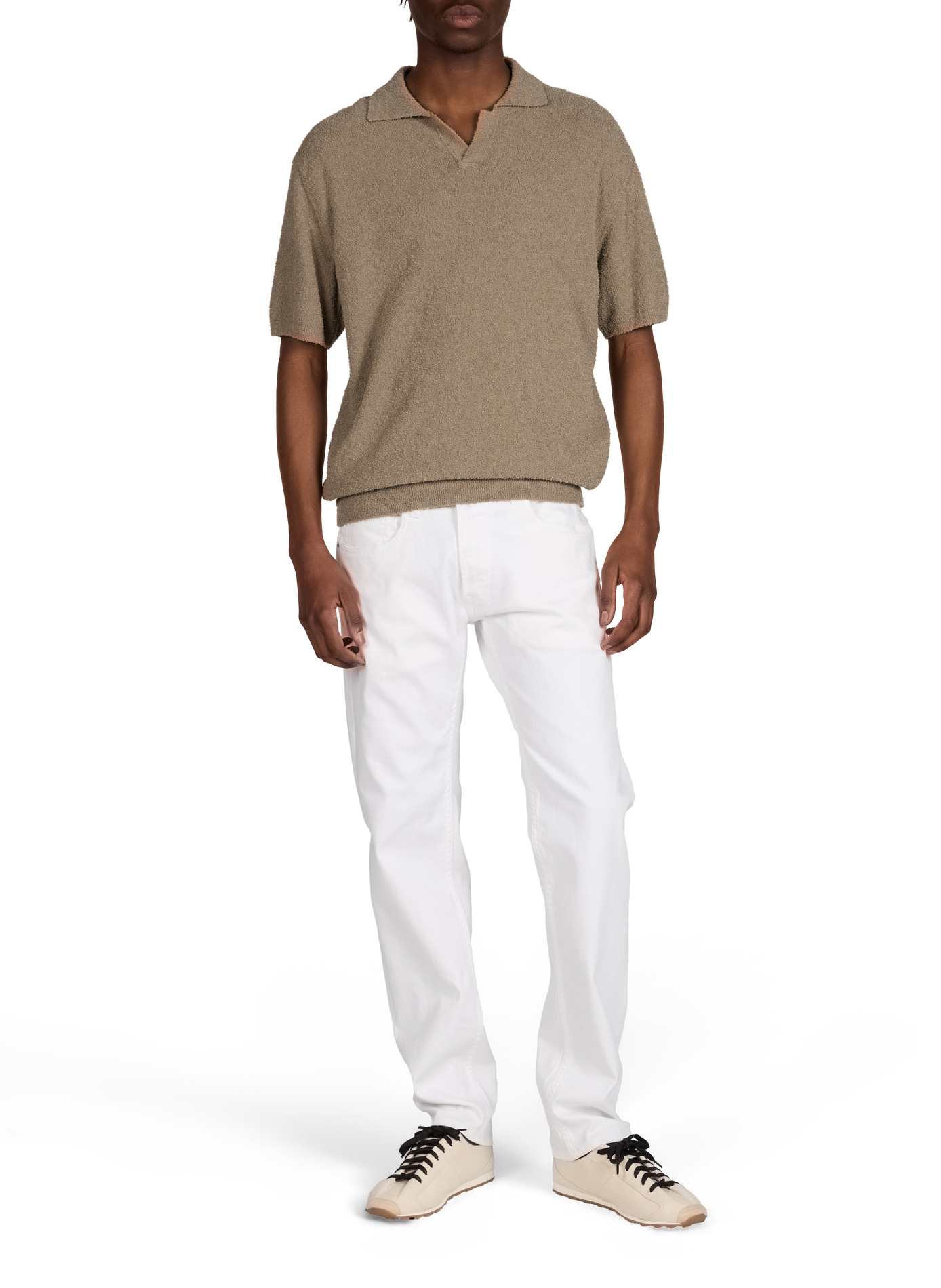 Jean droit en coton mélangé REPLAY Blanc