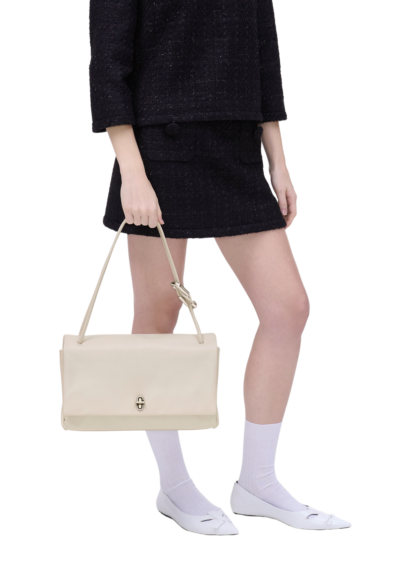 Sac porté épaule Le Large Dual Bag MARC JACOBS Blanc
