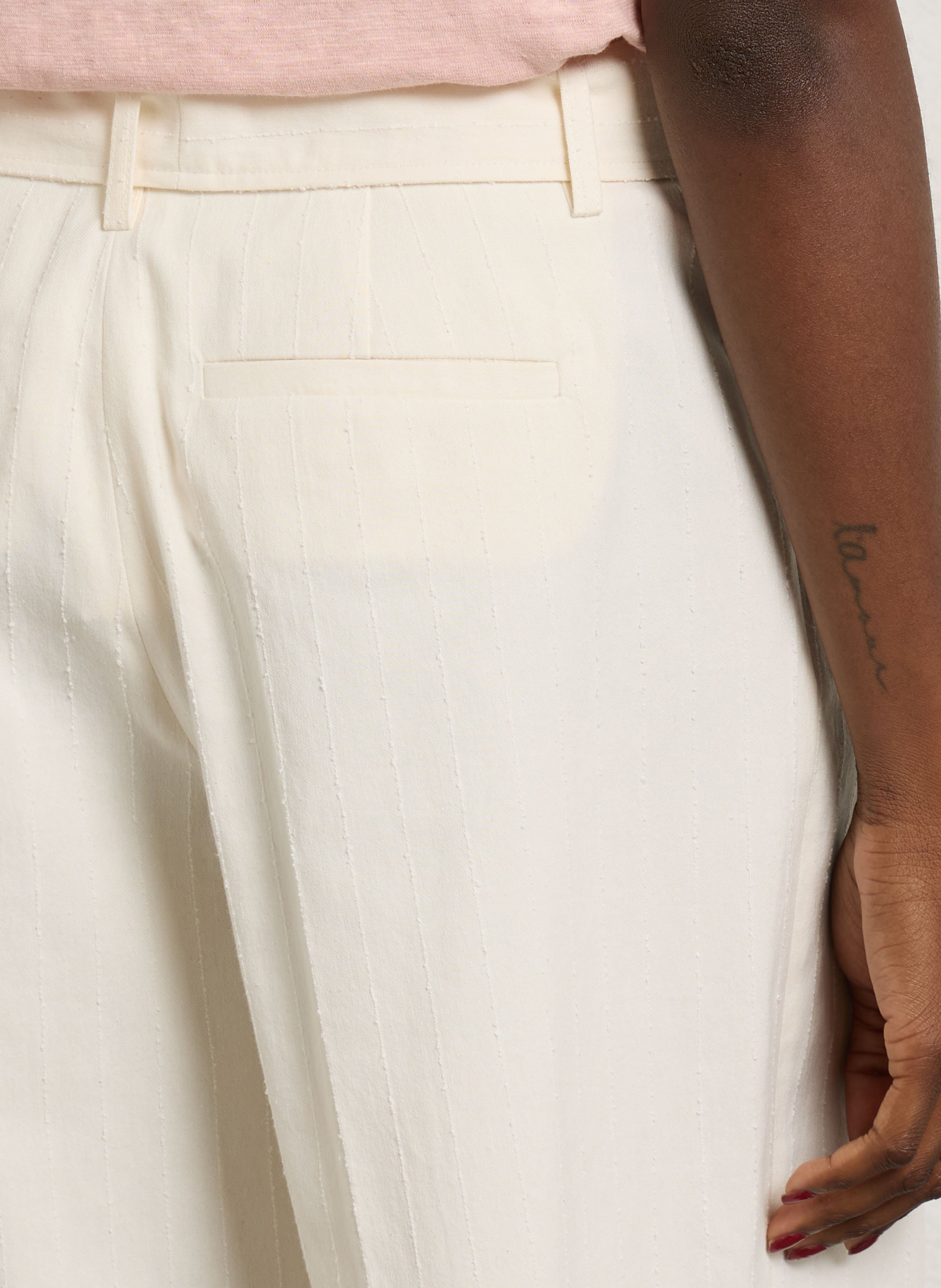 Short large en coton mélangé tia MAISON 123 Blanc
