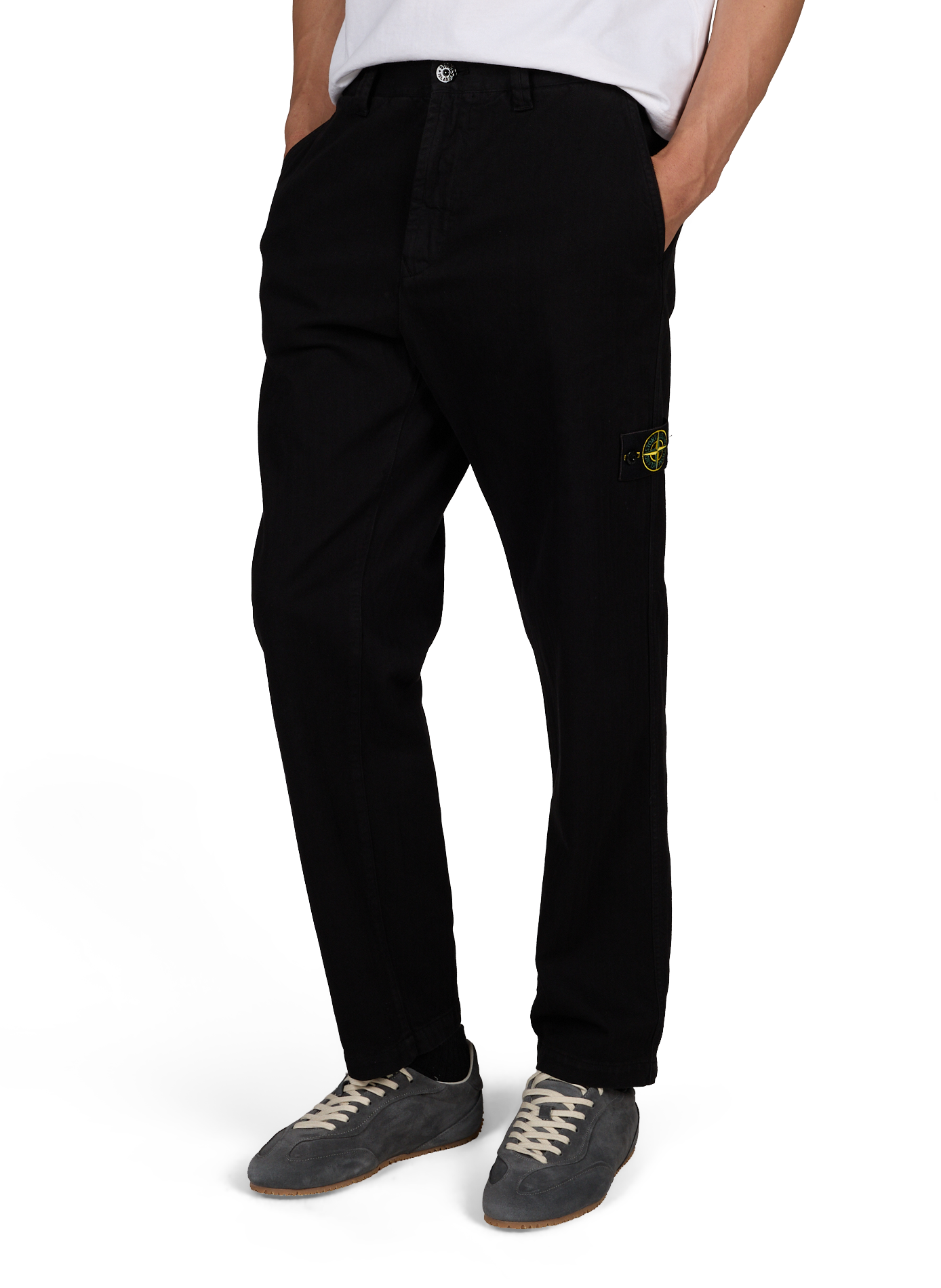 Skinny Cargo-Hose aus Baumwolle STONE ISLAND Schwarz