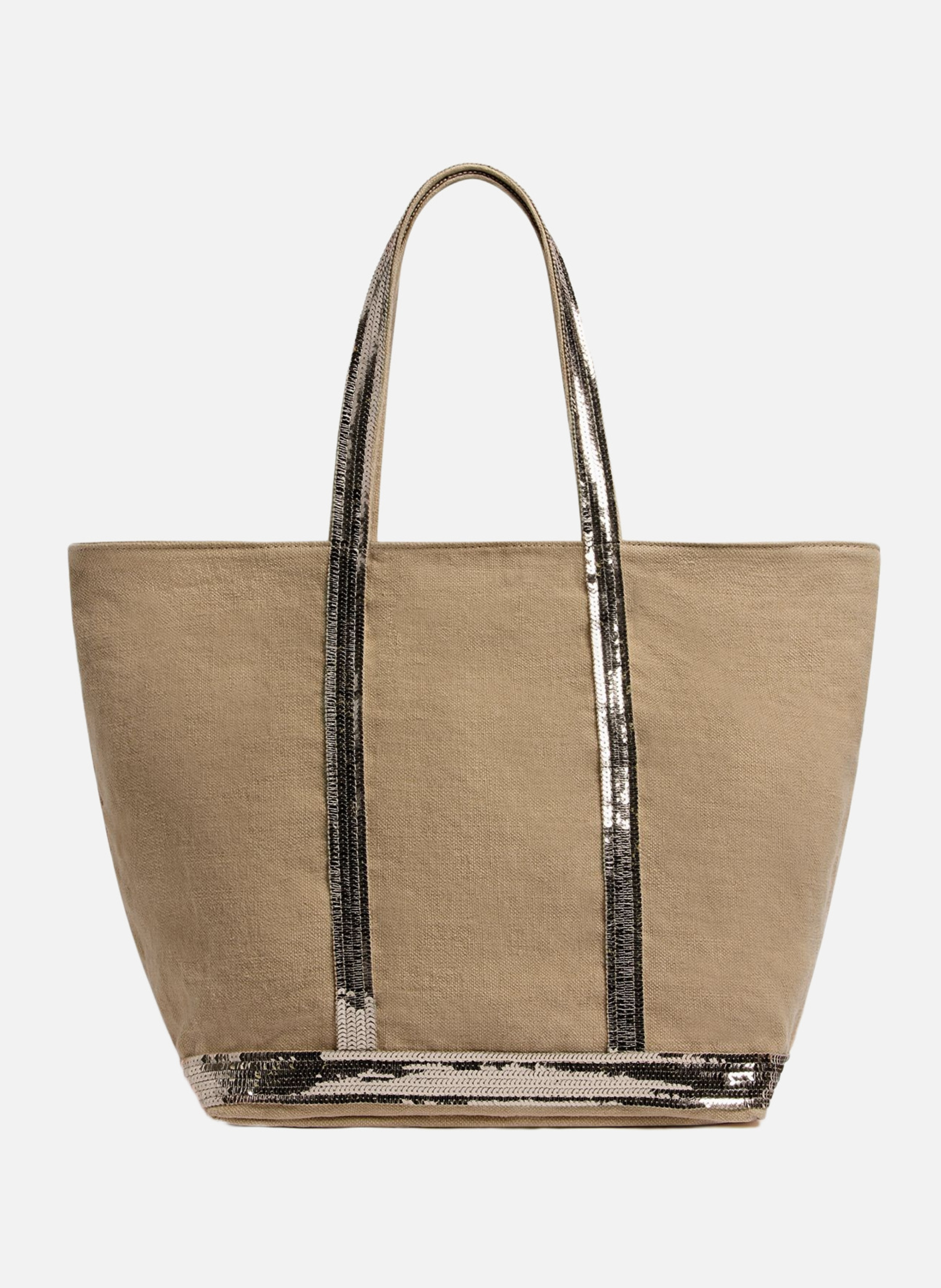 Cabas m zippé en lin VANESSA BRUNO Beige