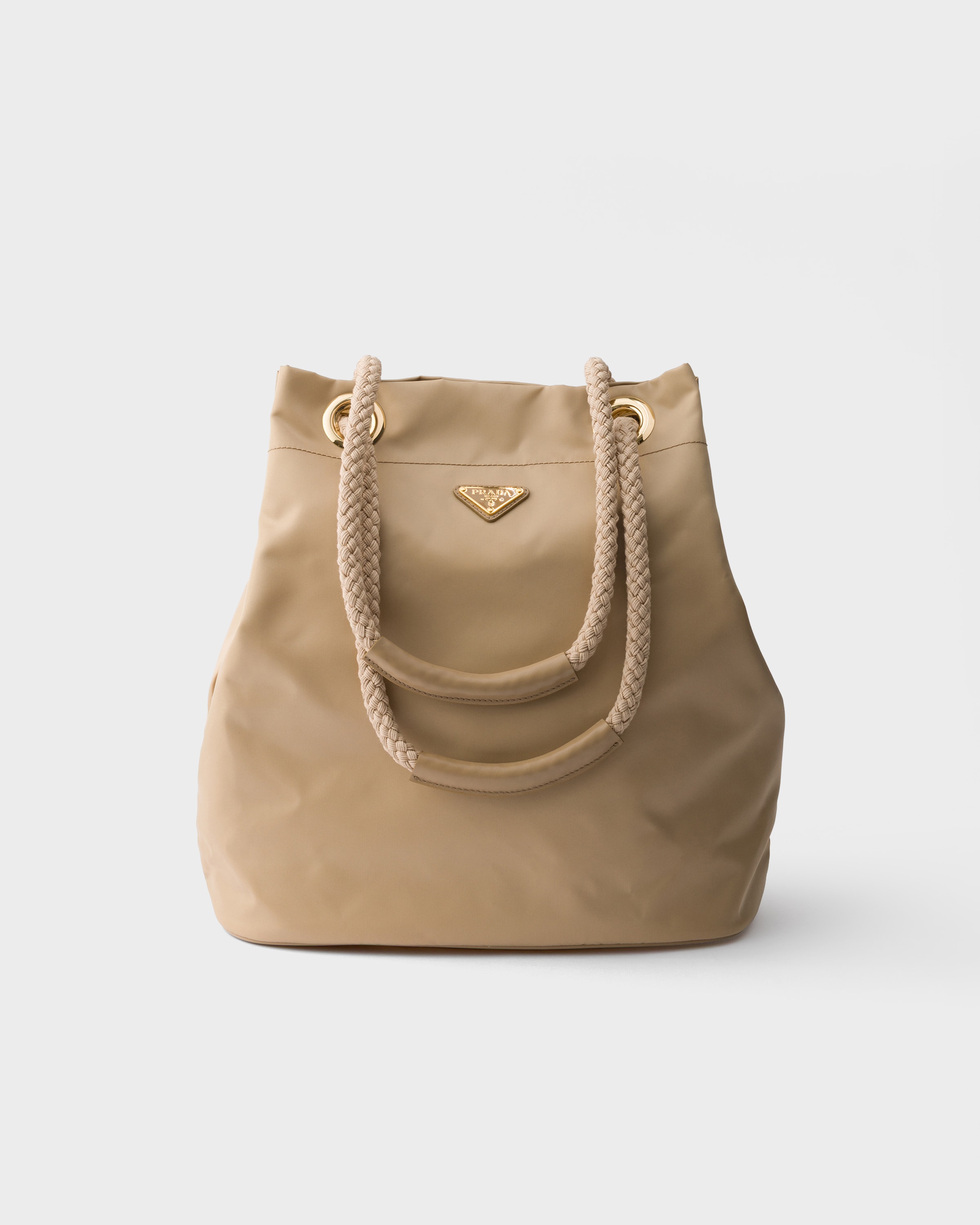 Grand sac seau prada mariner en re-nylon PRADA Marron