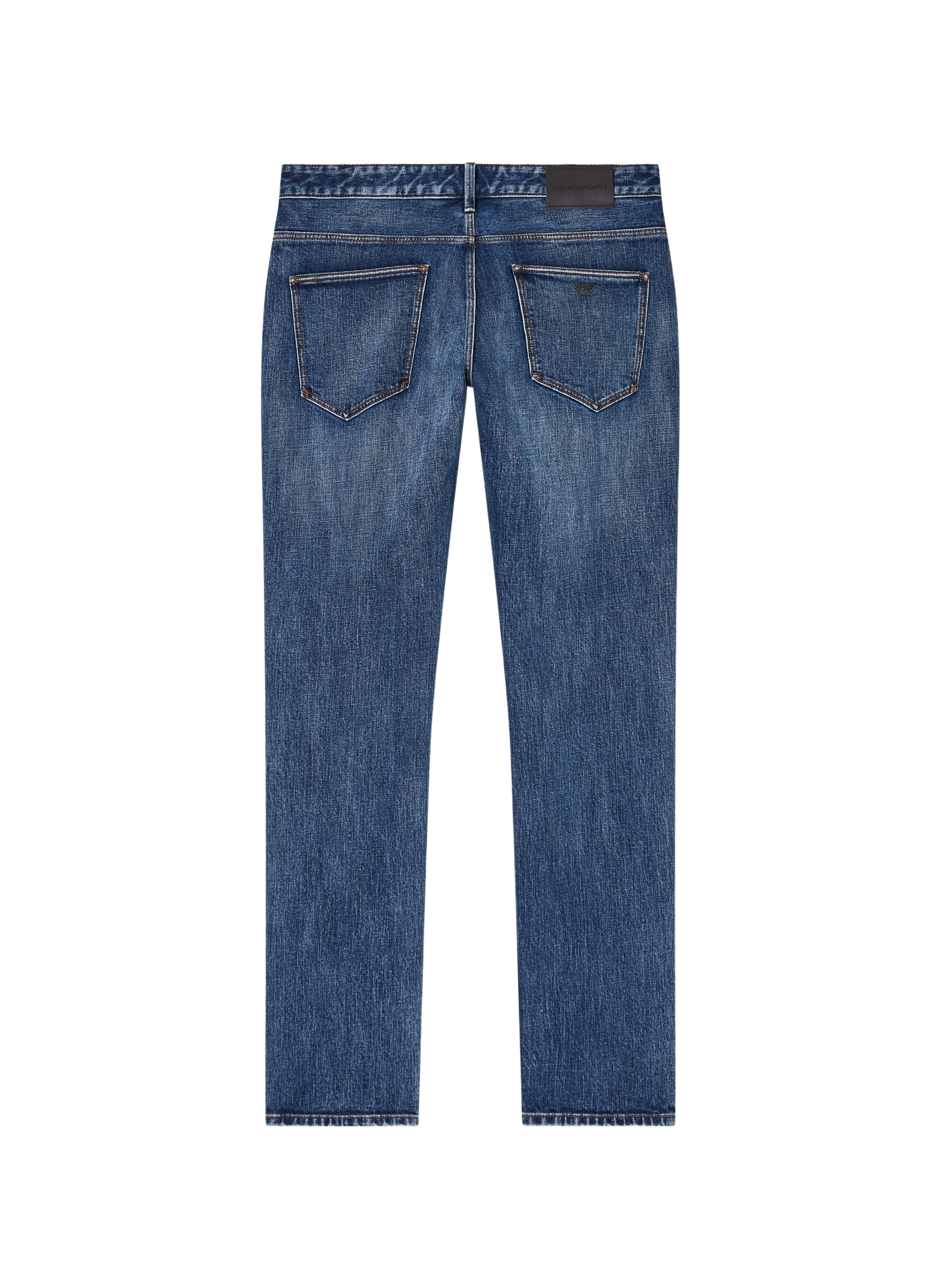 Jean droit en coton mélangé EMPORIO ARMANI Bleu