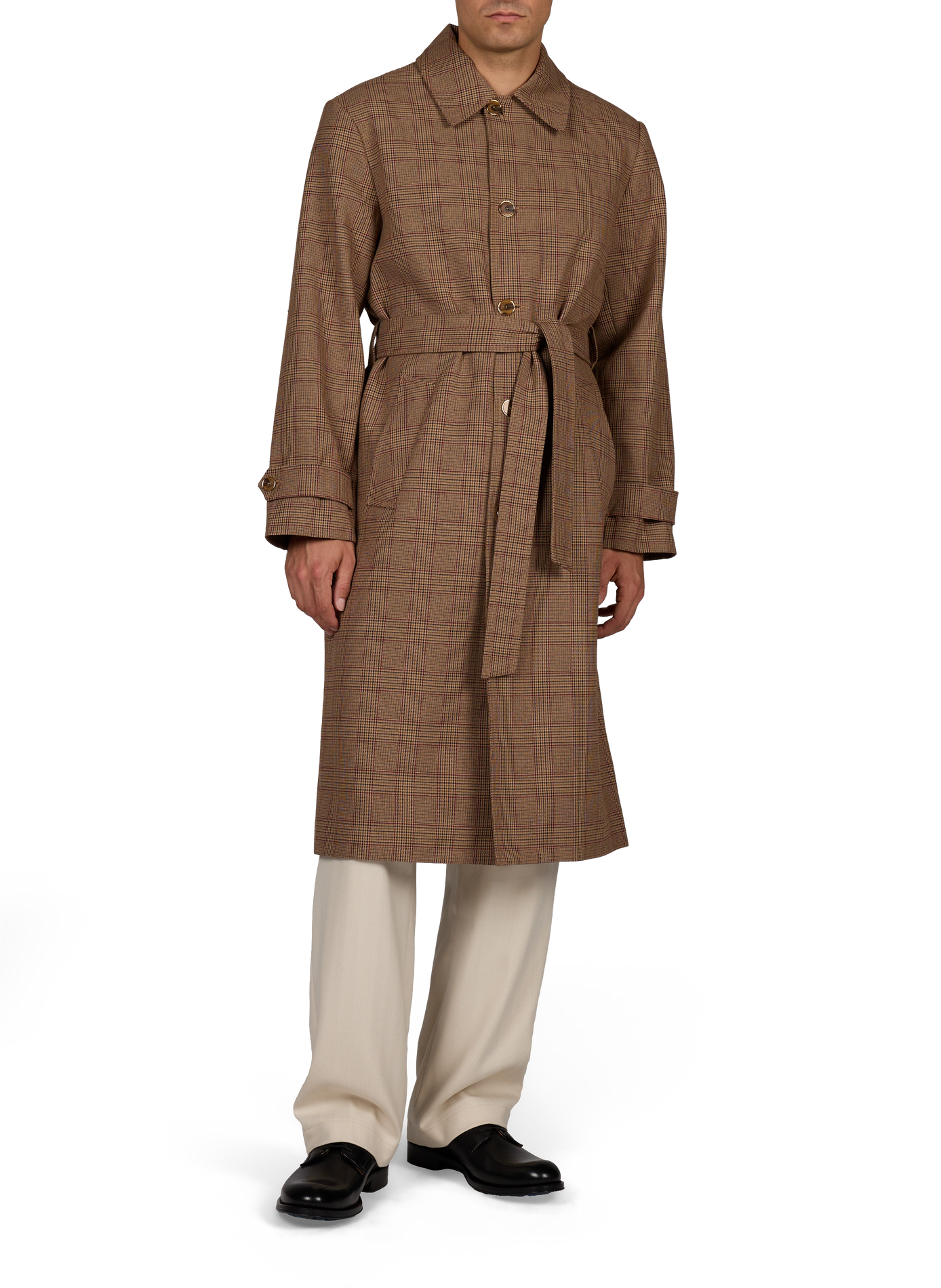 Manteau droit Prince-de-galles DROLE DE MONSIEUR Marron