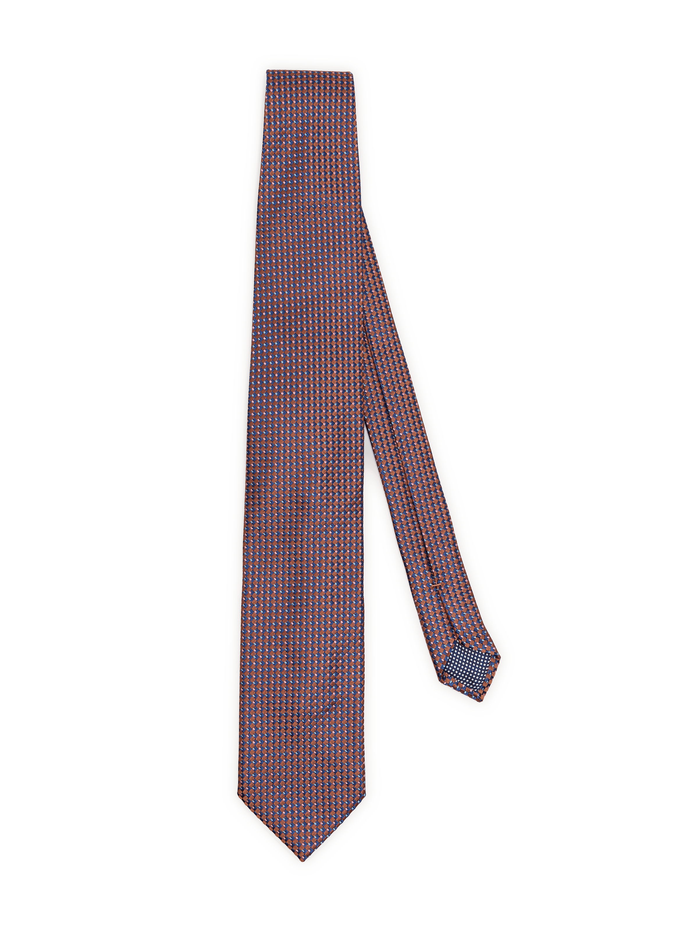 Seidenschlips mit Druck ETON Orange