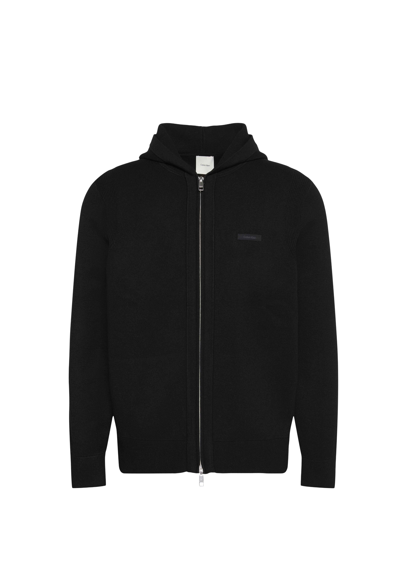 Sweat droit à capuche zippé CALVIN KLEIN Noir