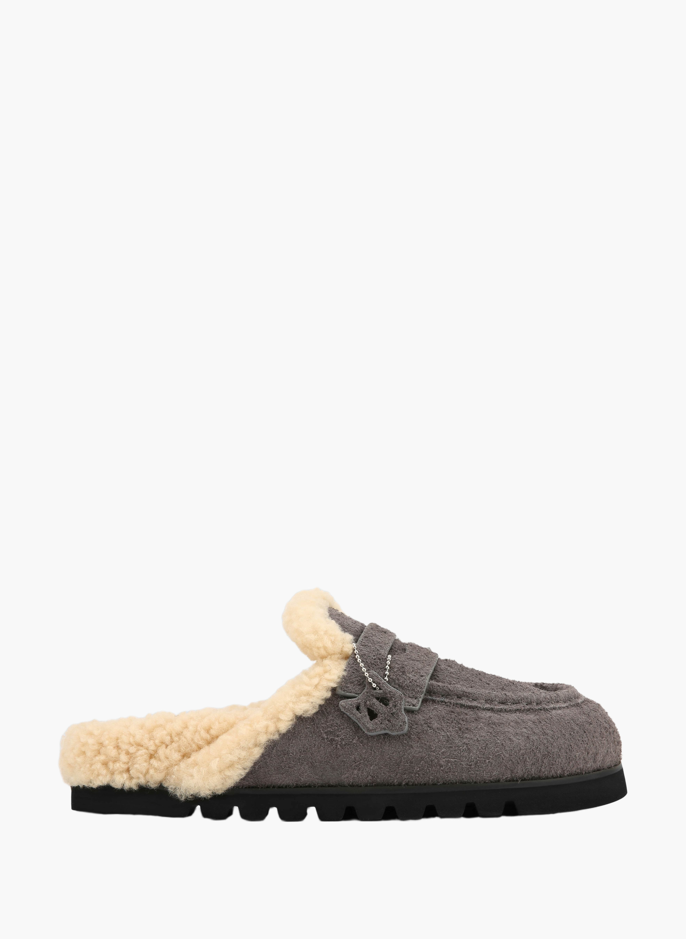 Mules cord fur NAKED WOLFE Gris