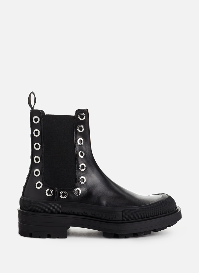 Stack leather Chelsea ankle boots ALEXANDER MCQUEEN