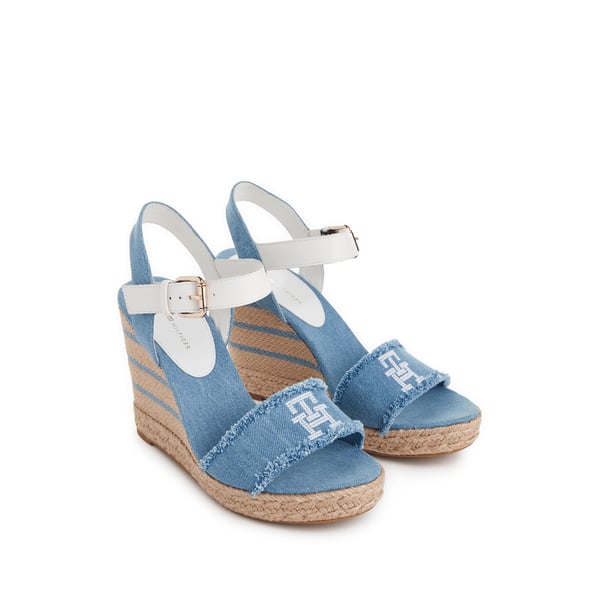 Sandales à talon en denim