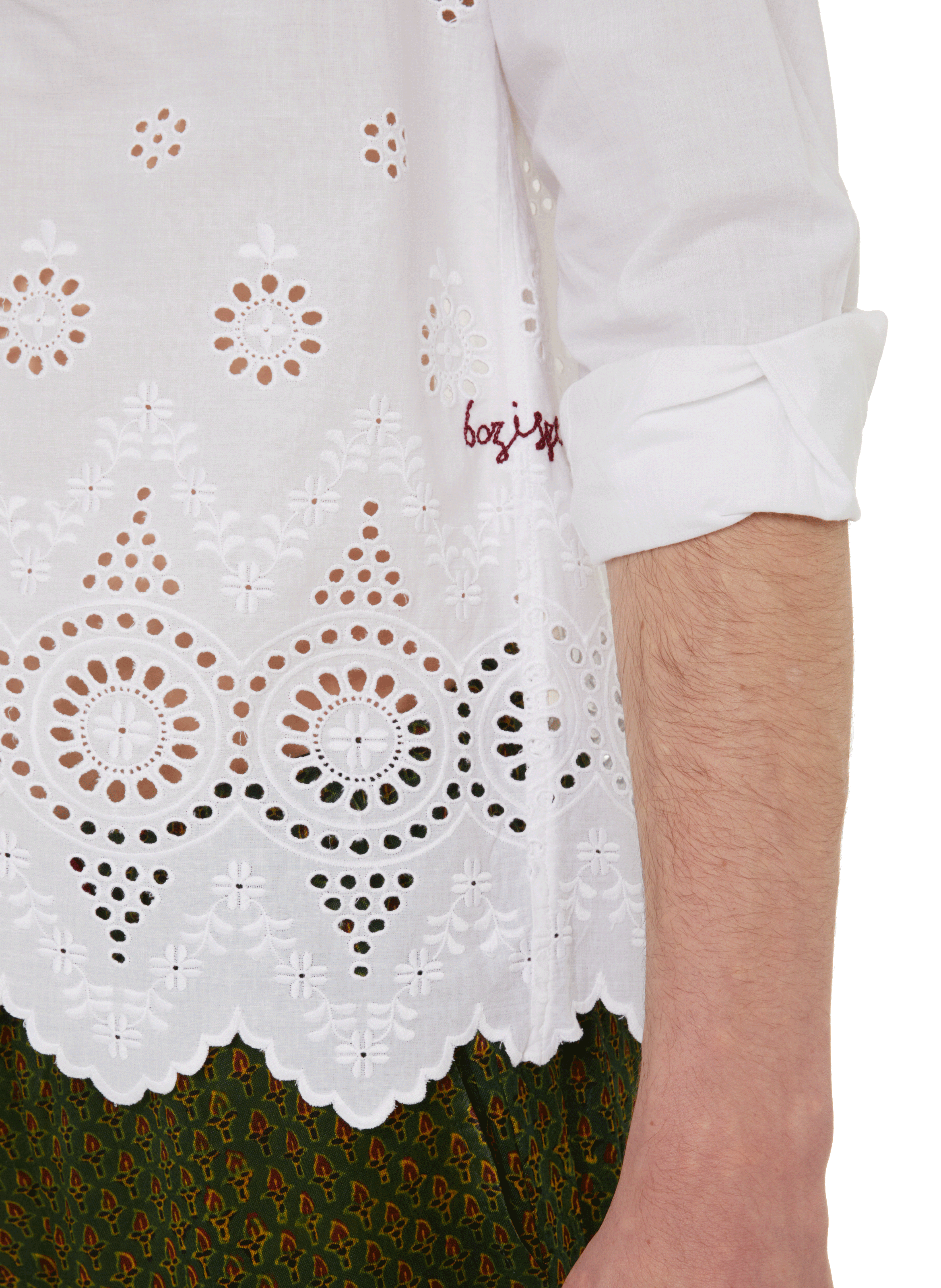 Chemise Elbey en coton BAZISZT Wit