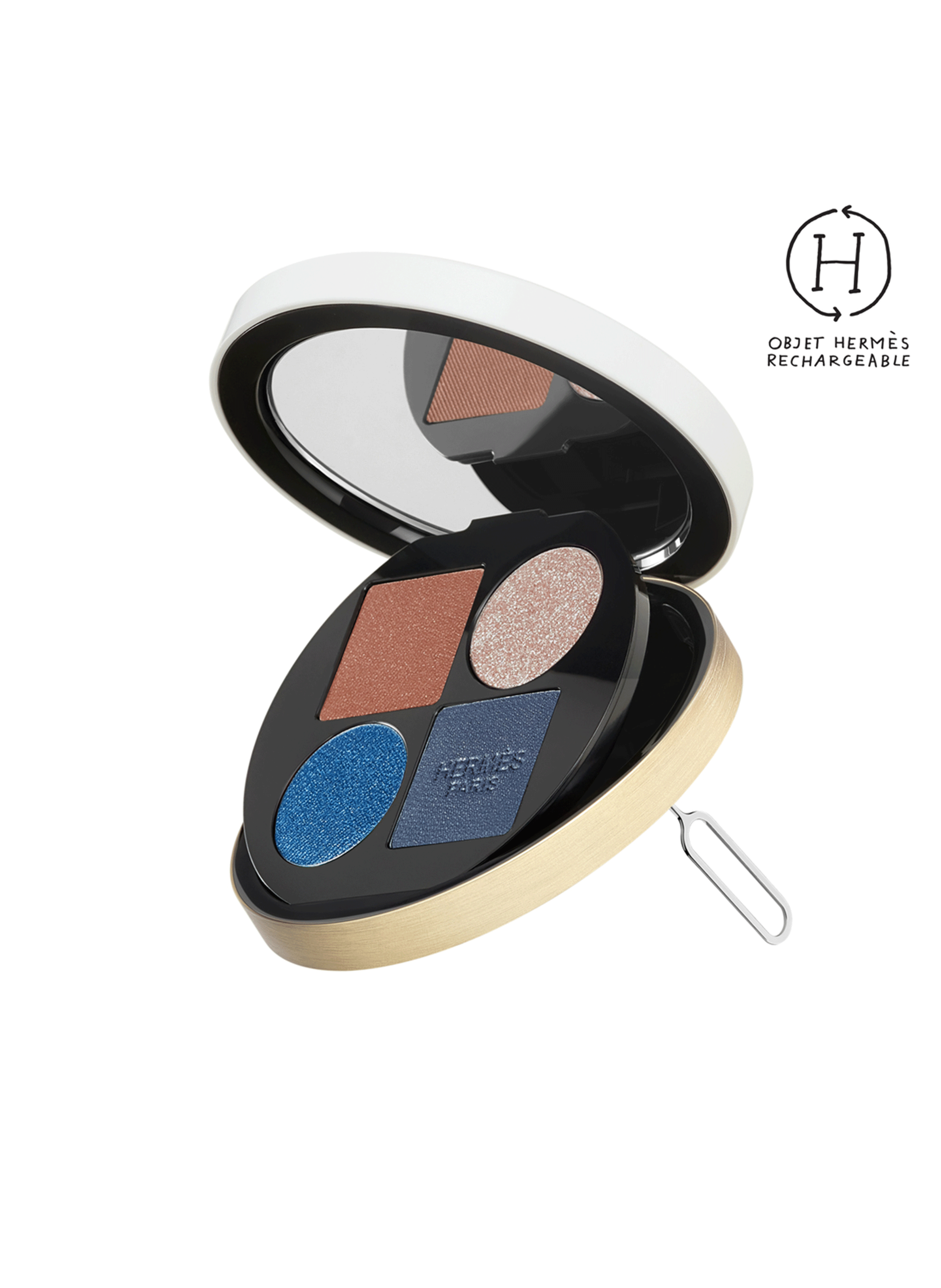 Ombres d?Hermès quad eyeshadow palette, Ombres Marines HERMÈS Ombres marines