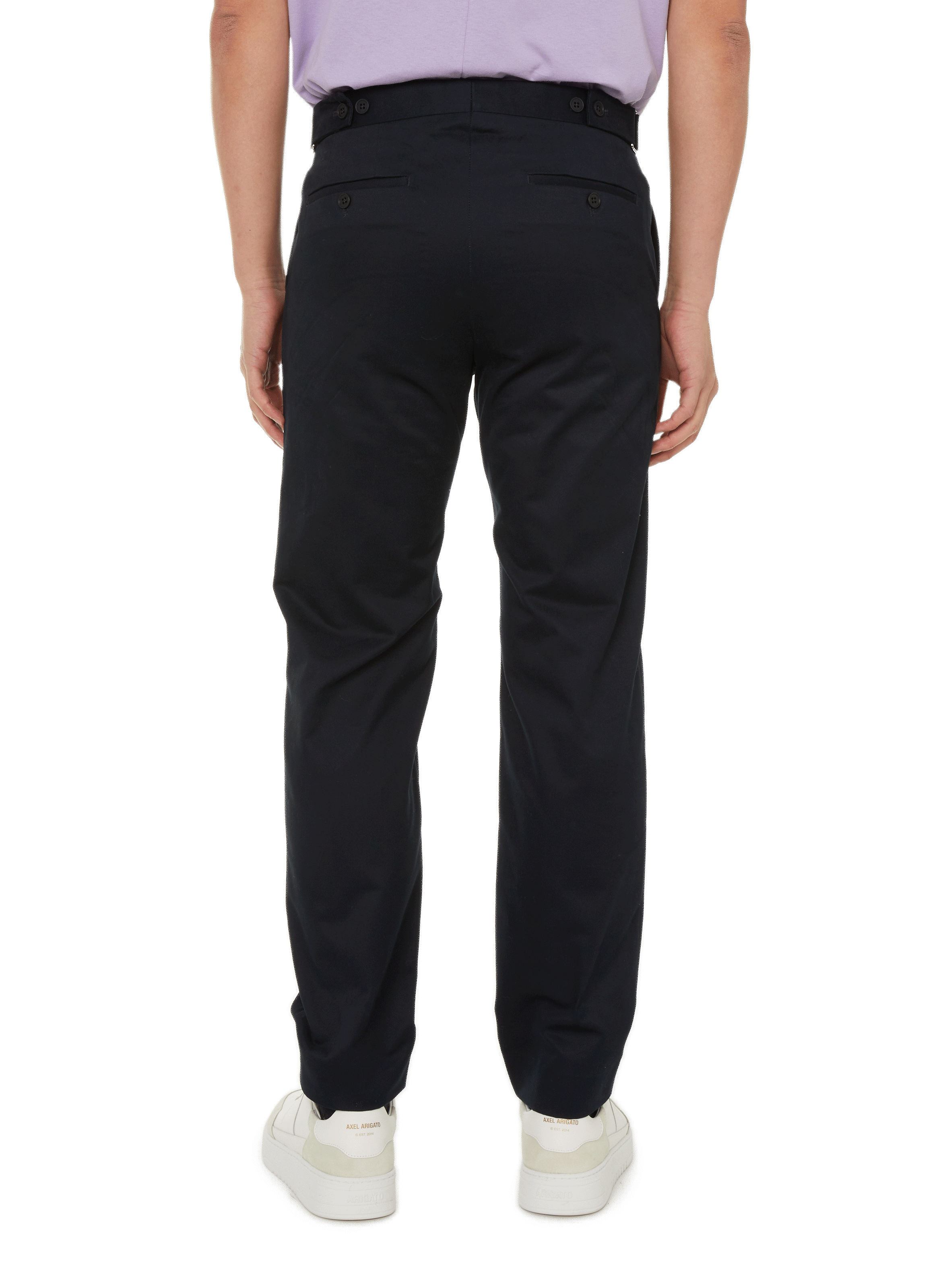 Cotton, silk and cashmere trousers Blue