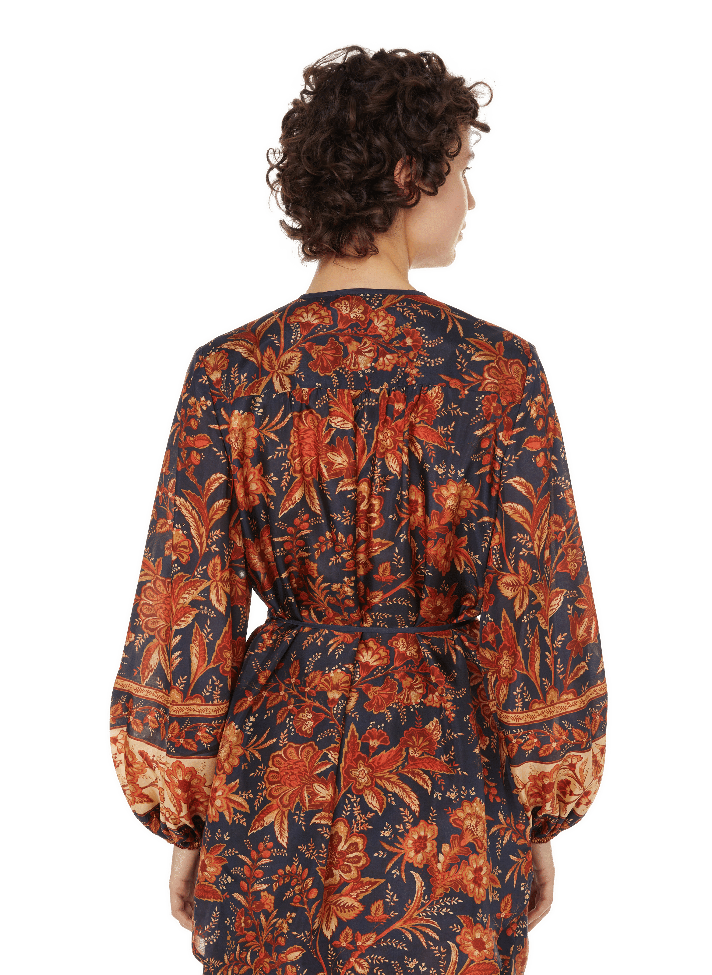 Top imprimé en soie  Multicolore