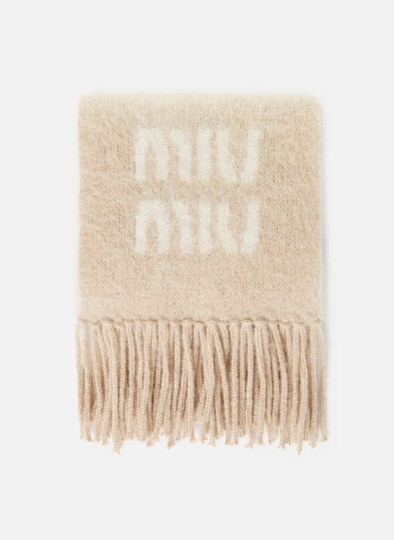 Echarpe en laine Beige by MIU MIU MIU MIU Echarpe en laine Beige