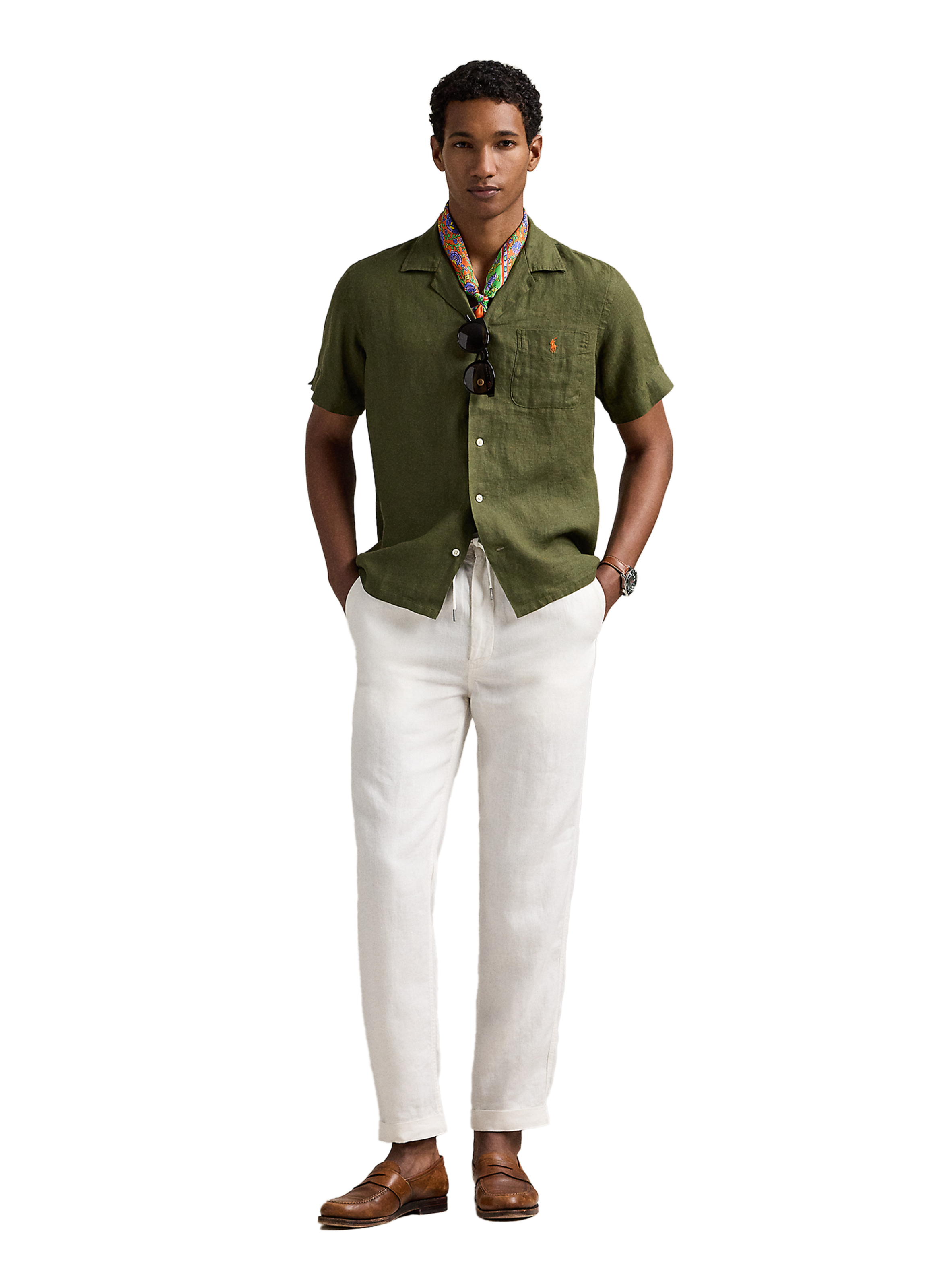 Linen shirt POLO RALPH LAUREN Khaki