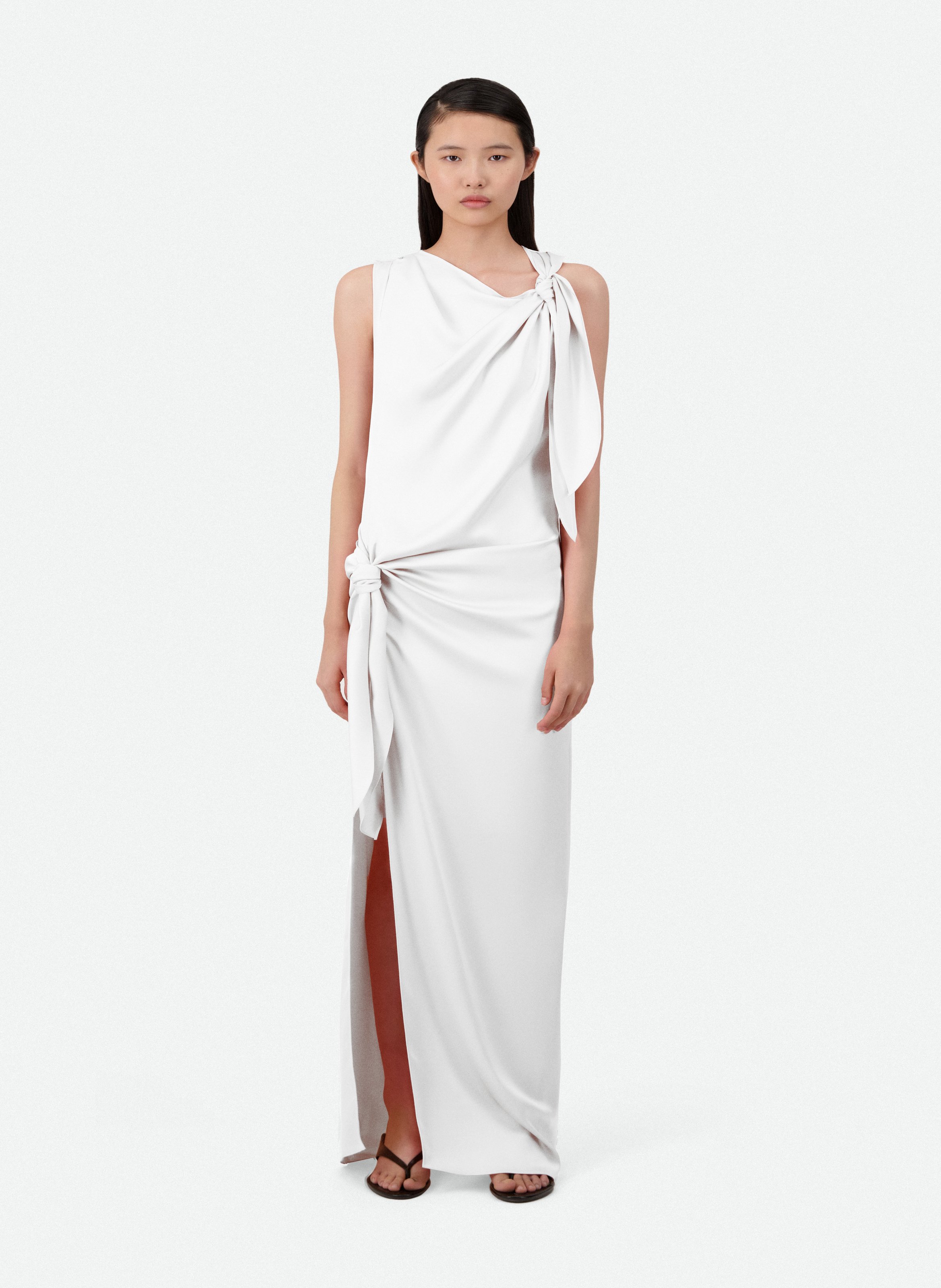 VAILLANT Robe maxi nouée Blanc