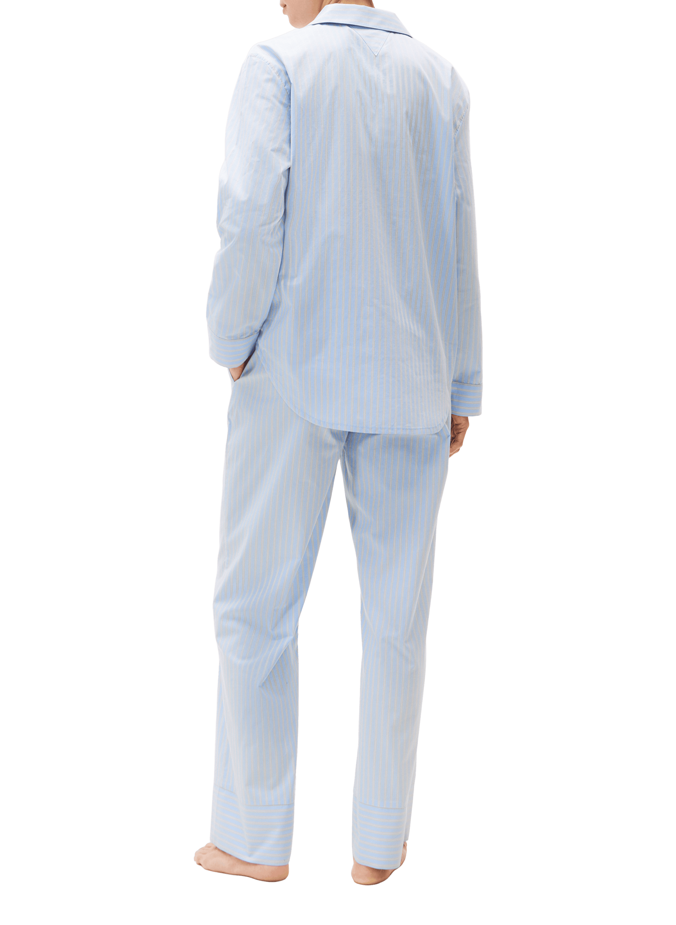 Chemise de pyjama en popeline TOMMY HILFIGER Bleu