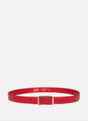 Belt - Ceinture Cuir Lisse Femme  Rouge