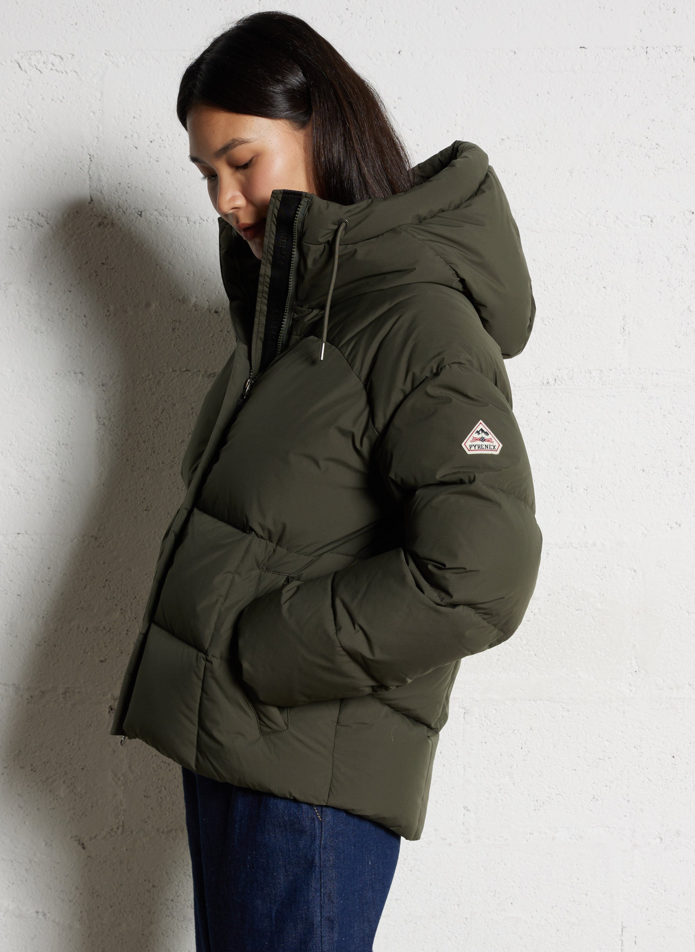 Doudoune droite matelassée harmonie PYRENEX Kaki