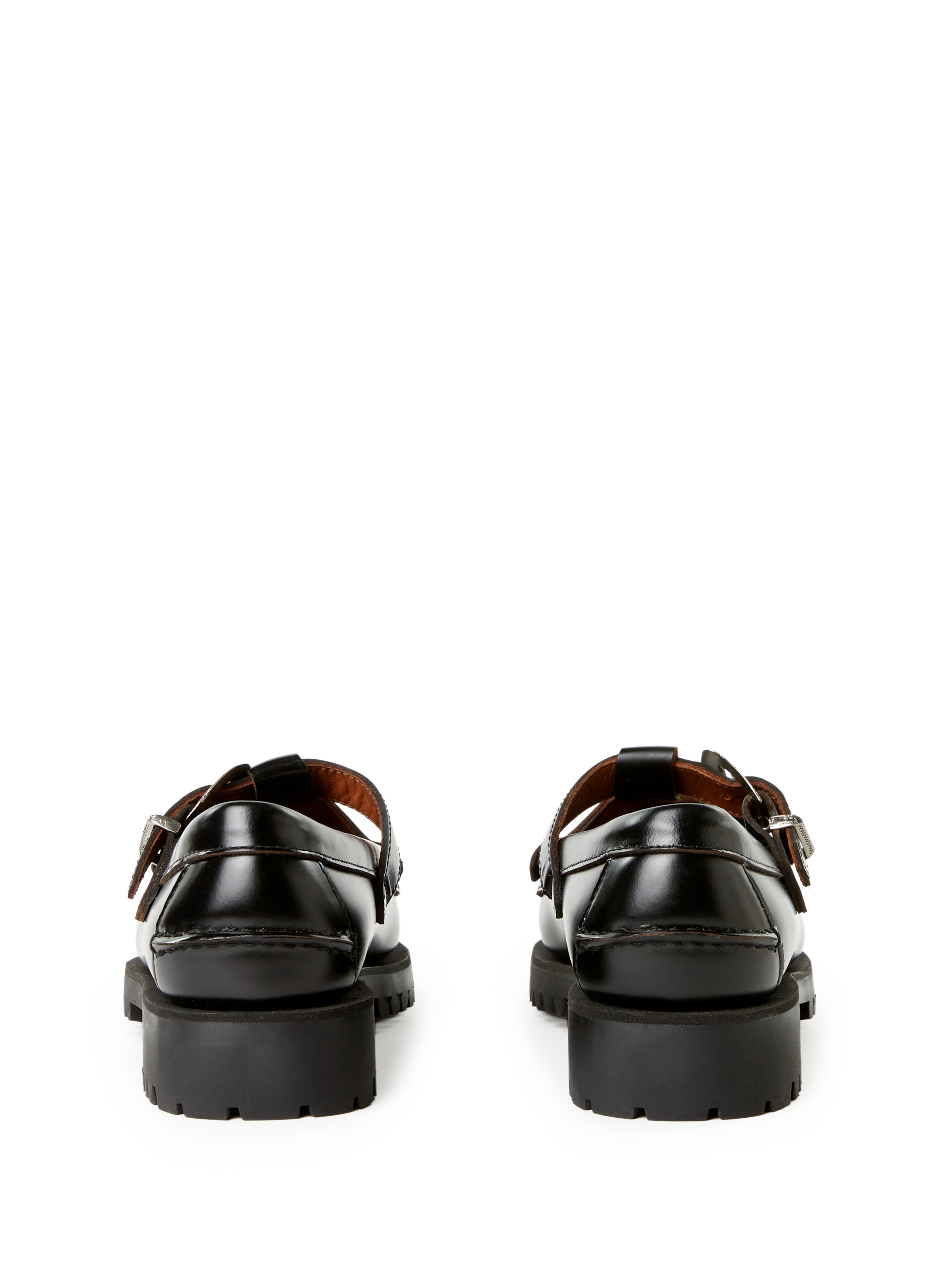 Buckle leather loafers SEBAGO Black