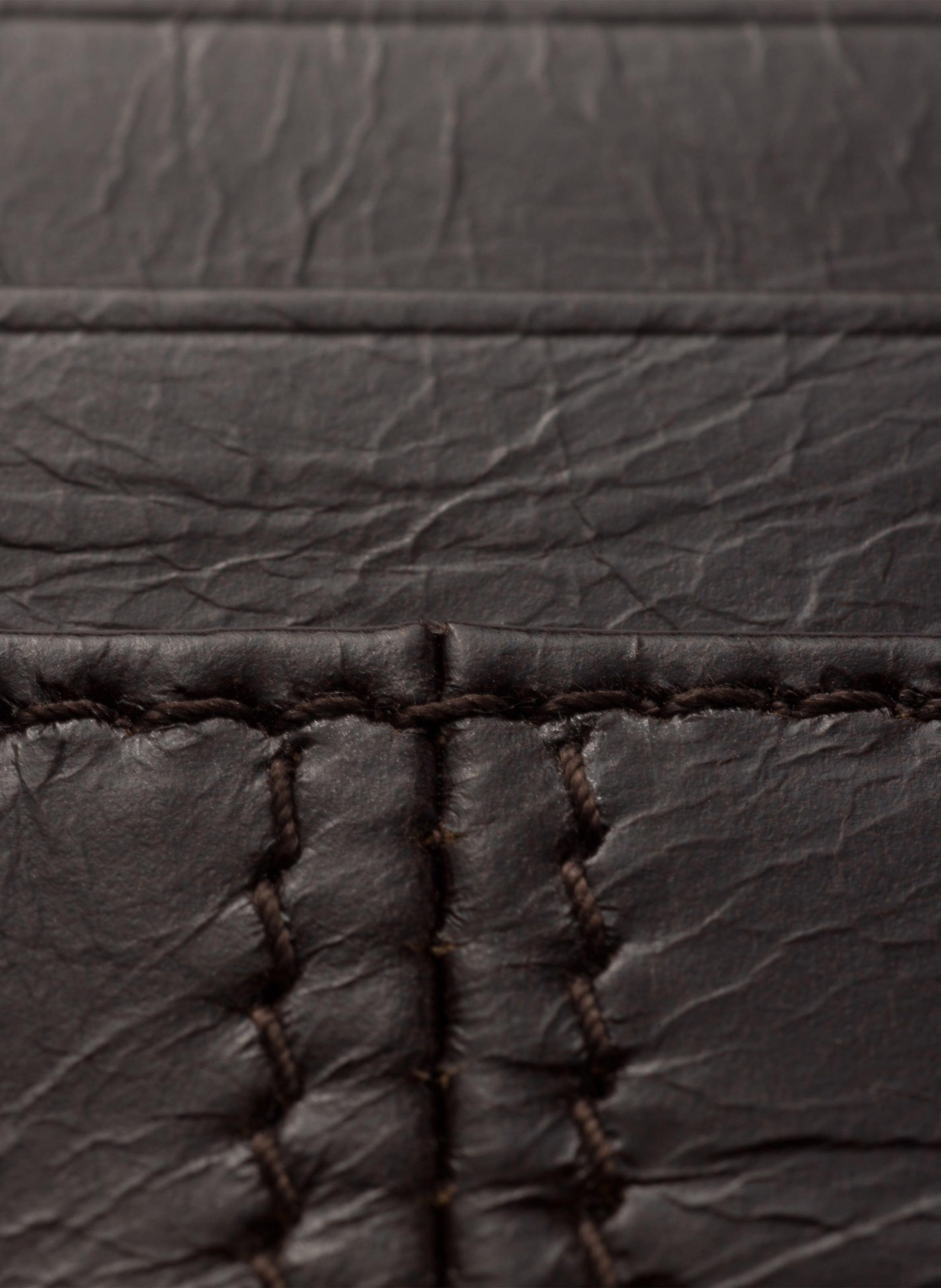 Porte-cartes en cuir PRADA Marron