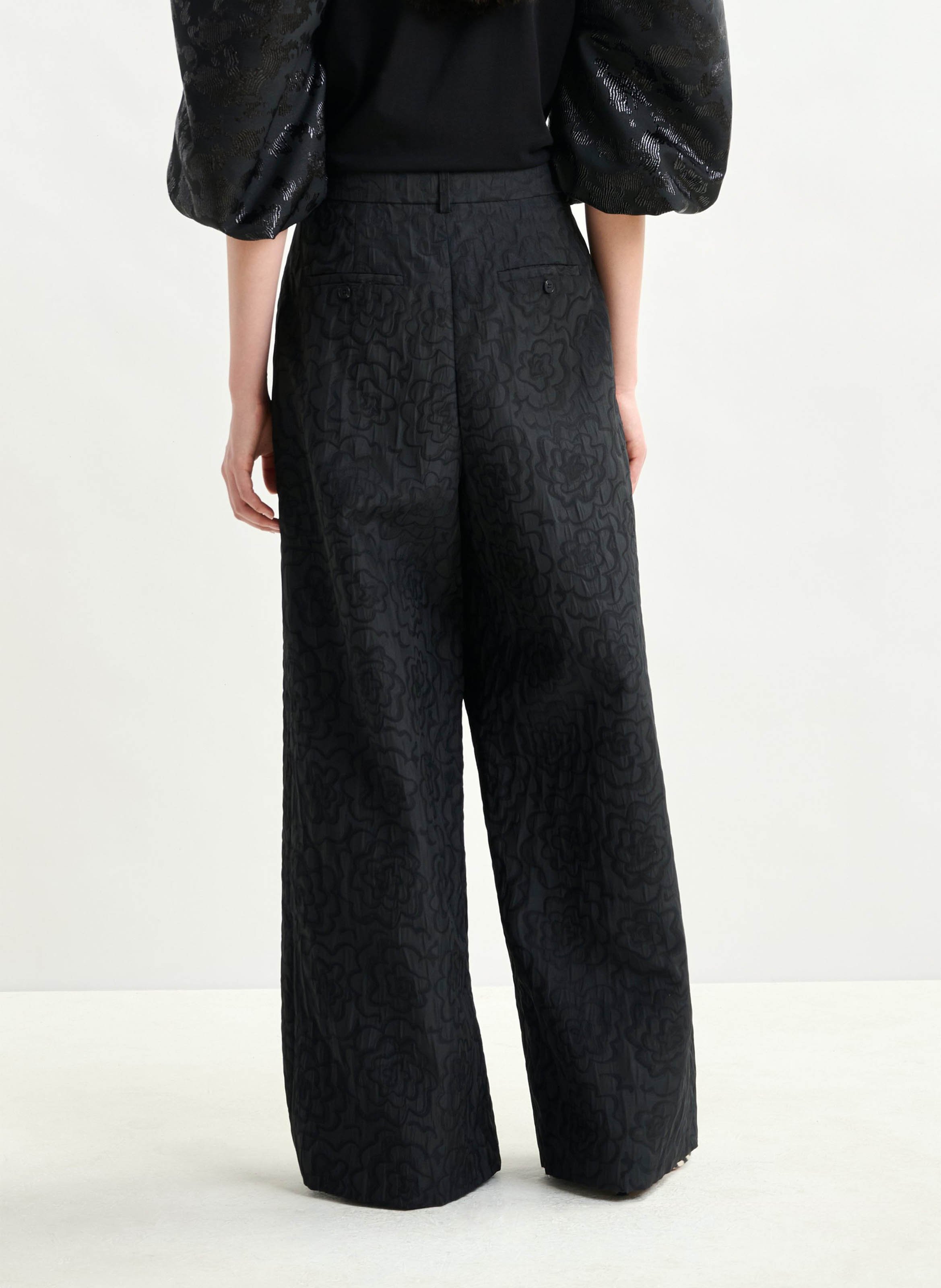 Pantalon large imprimé instore ESSENTIEL ANTWERP Noir