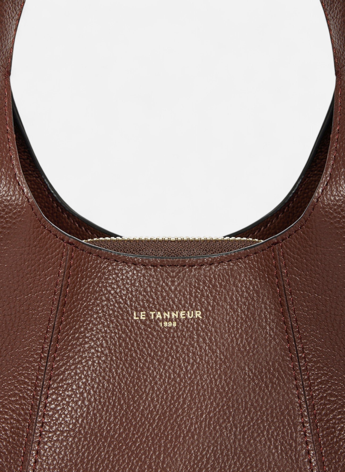 Petit sac à main juliette en cuir grainé LE TANNEUR Marron