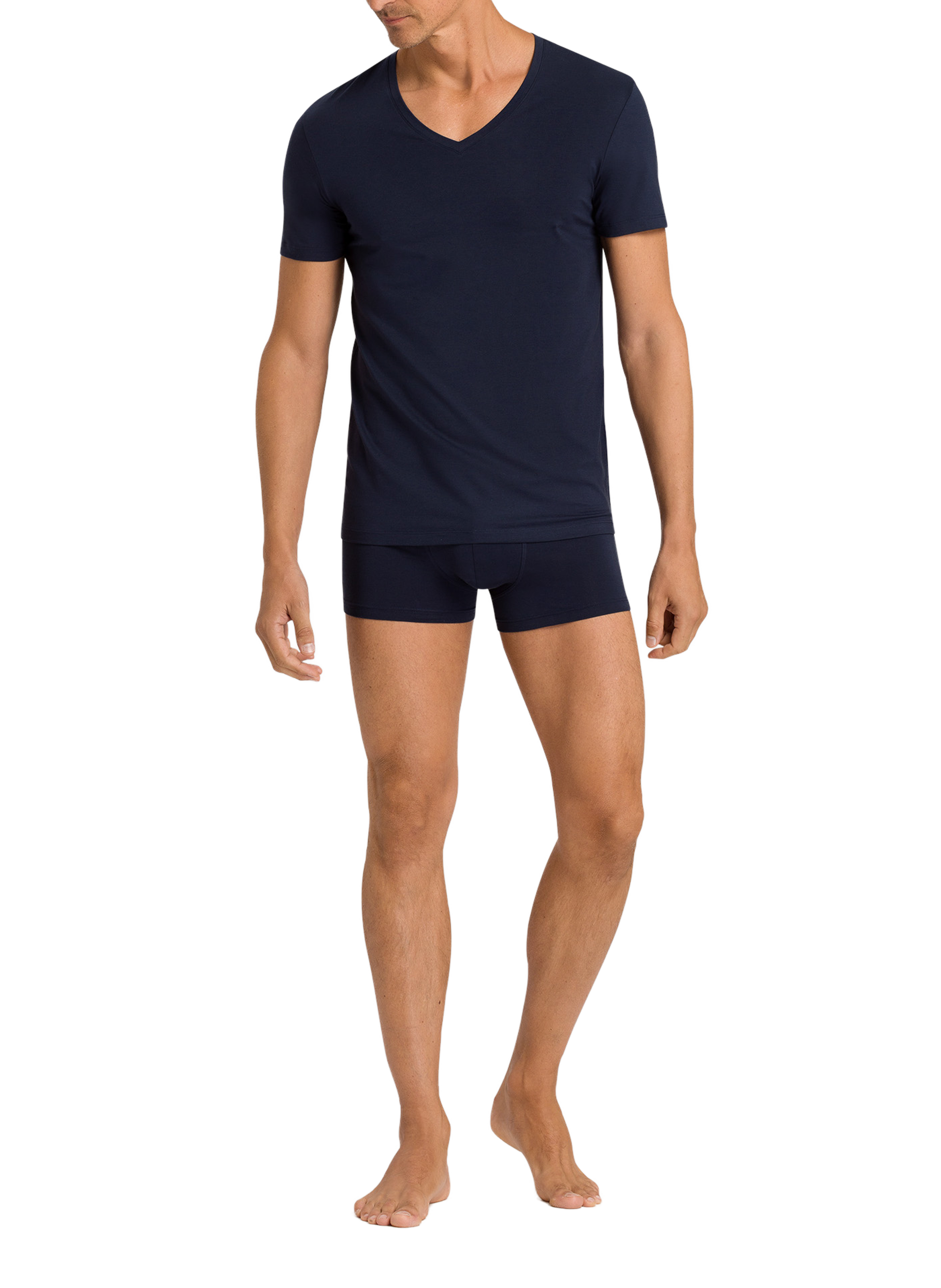 Stretch cotton boxers HANRO Blue