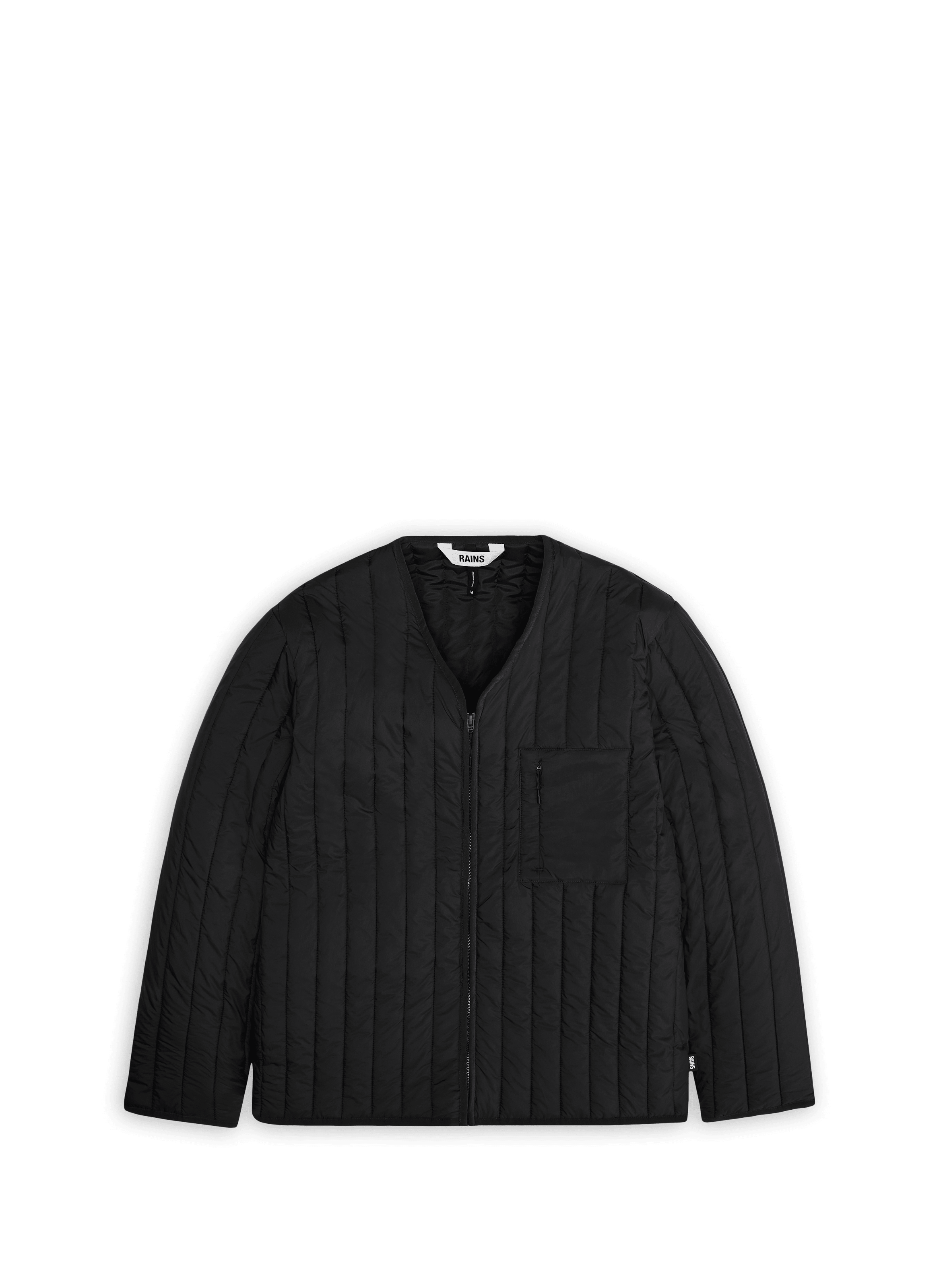 Veste matelassée à encolure V RAINS Noir