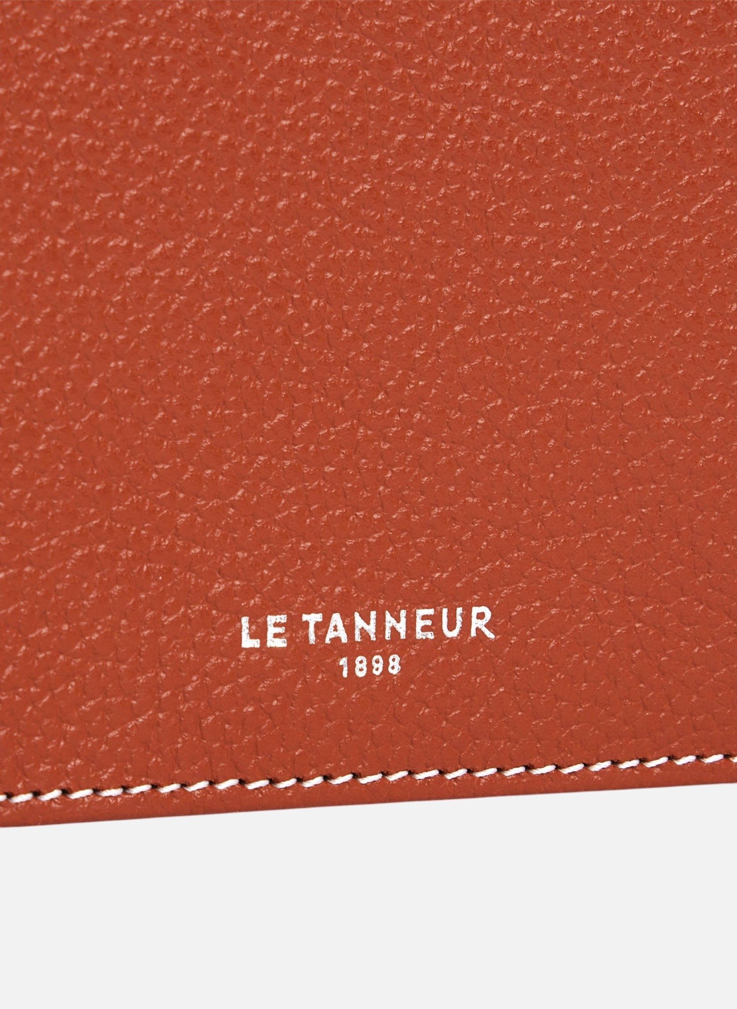 Portefeuille à rabat 2 volets emile en cuir grainé LE TANNEUR Marron