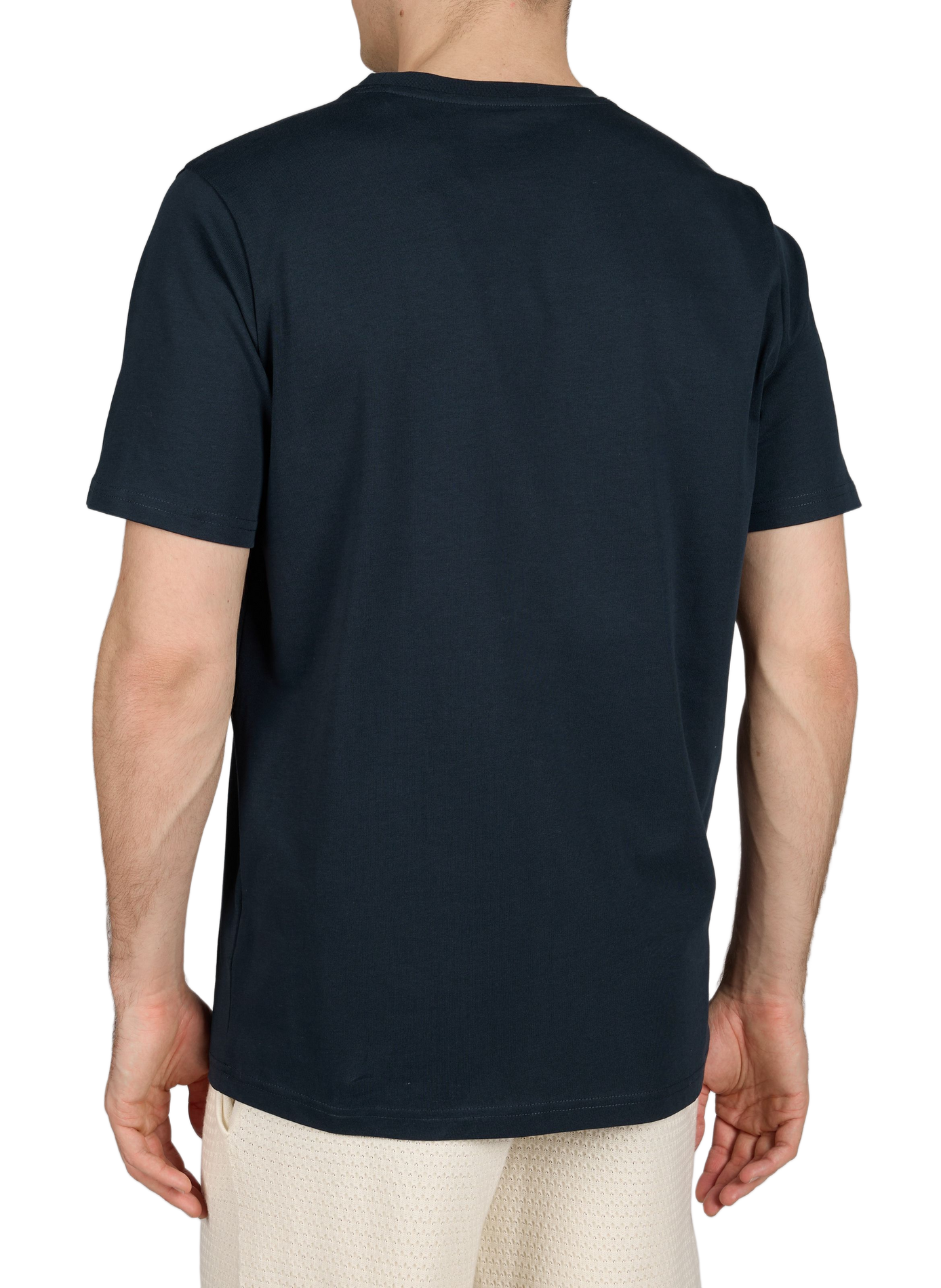 Cotton round-neck T-shirt KNOWLEDGE COTTON Blue