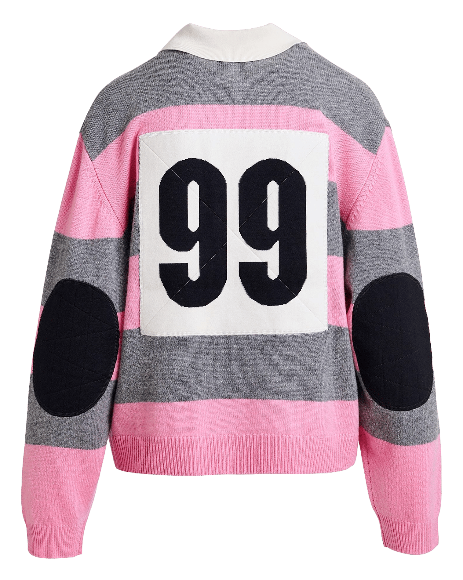 Polo oversize à rayures jarn Gris