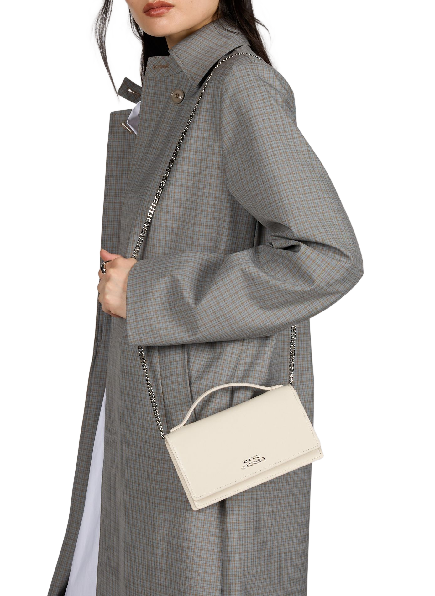 Mirror mini patent leather shoulder bag MARC JACOBS Beige