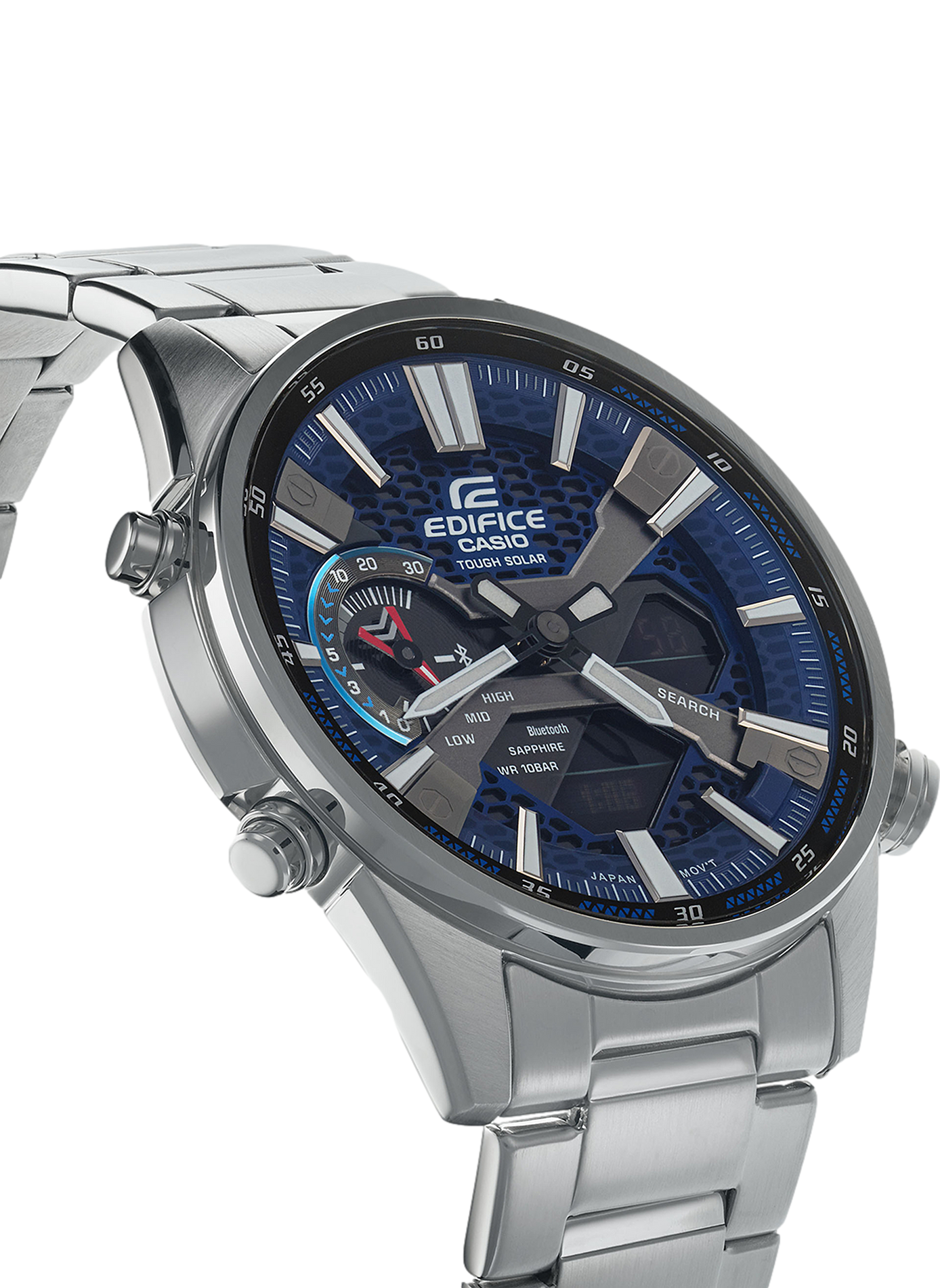 Montre analogique en acier inoxydable CASIO Noir