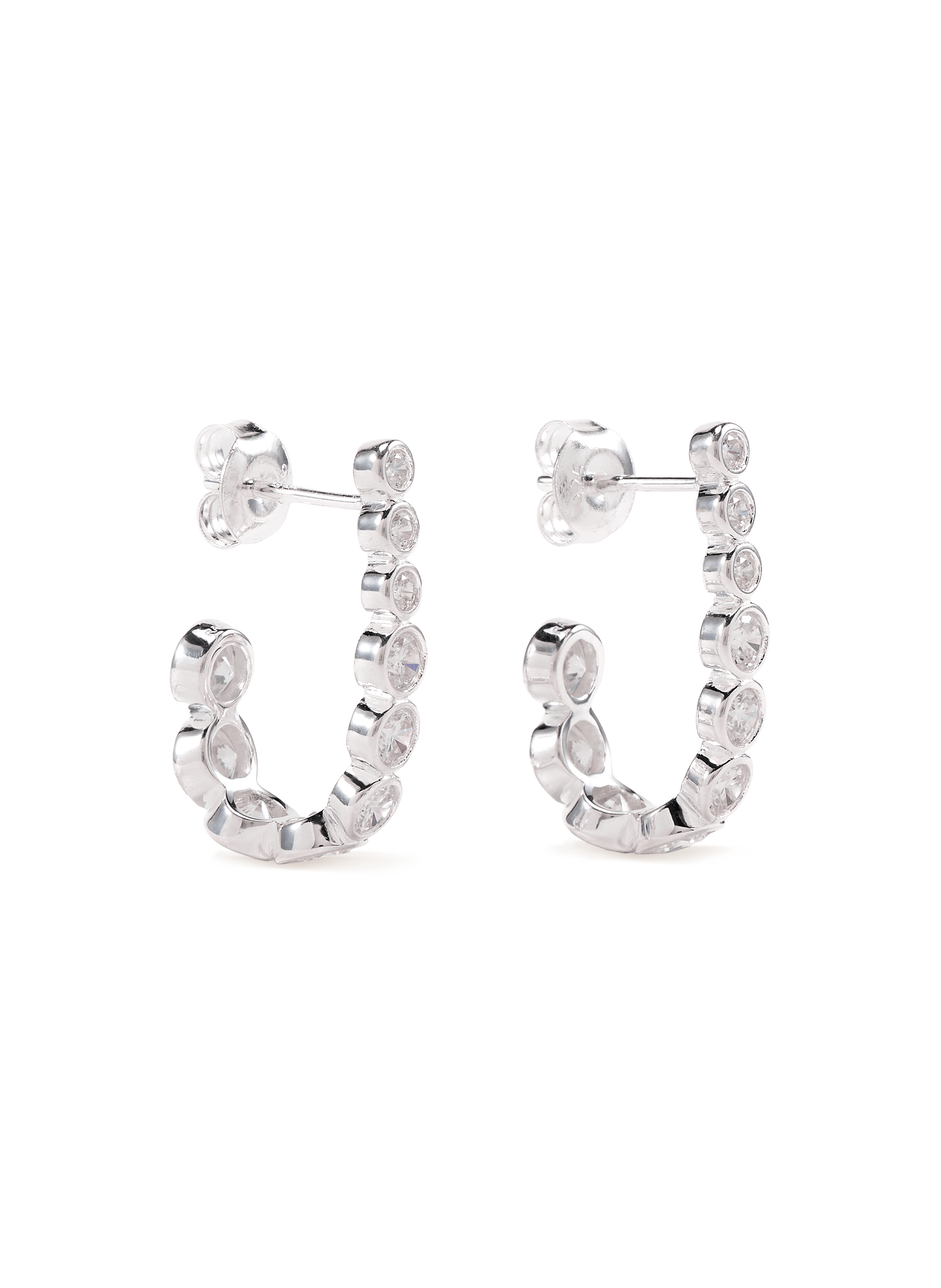 Boucles d'oreille Oda avec pierres RAGBAG Argent