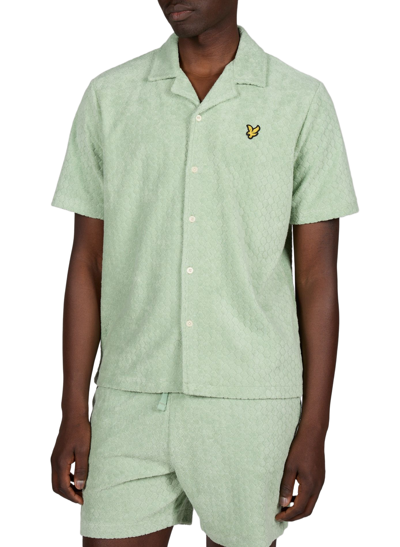 Chemise éponge manches courtes en coton mélangé LYLE & SCOTT Vert