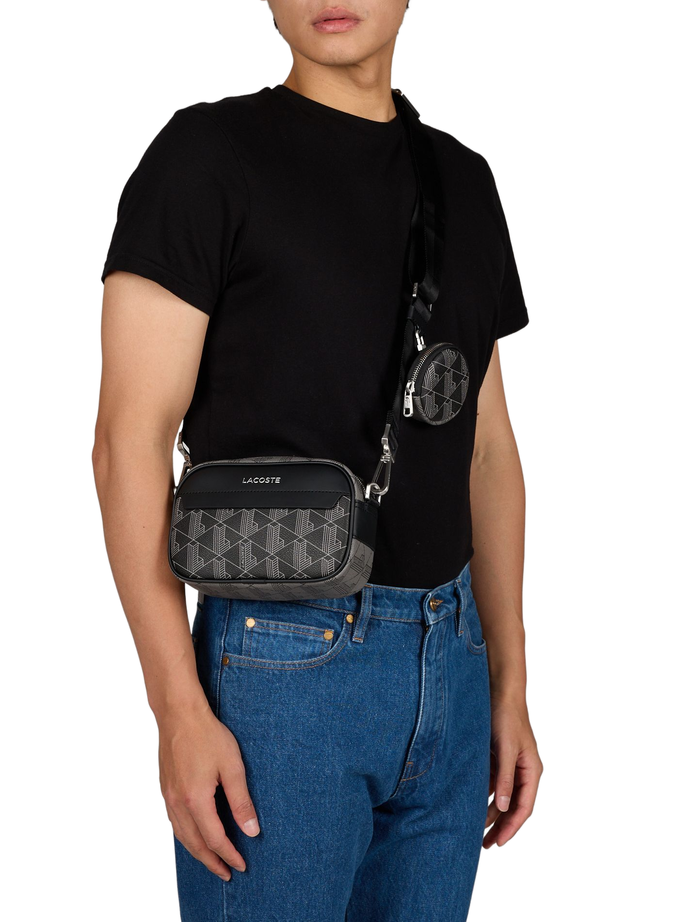 Small reporter bag The Blend with charms LACOSTE Grey