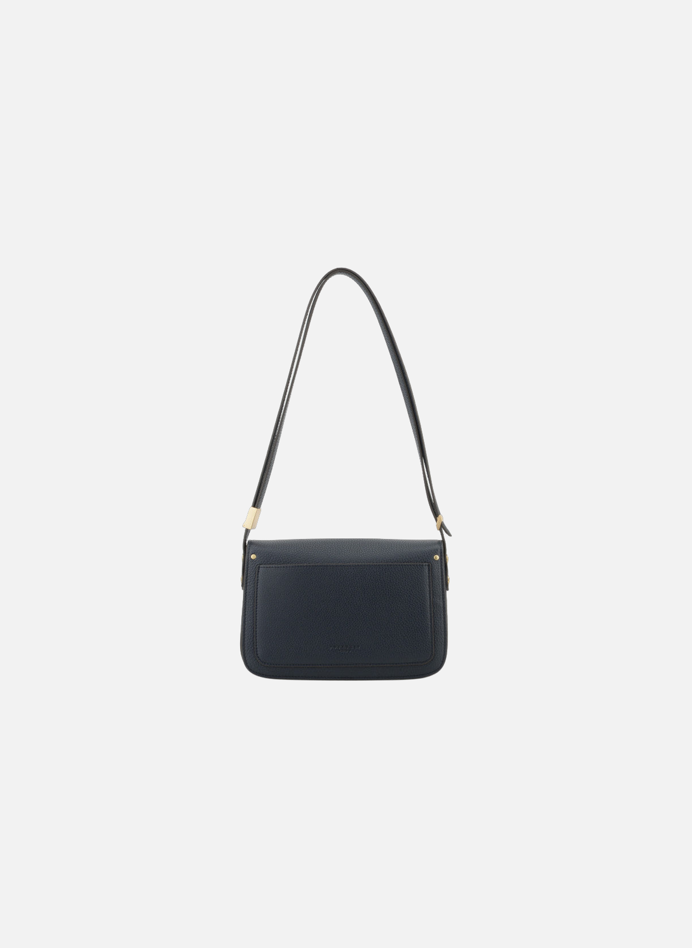 Auteuil | sac porté travers gm en cuir de vachette POURCHET Bleu