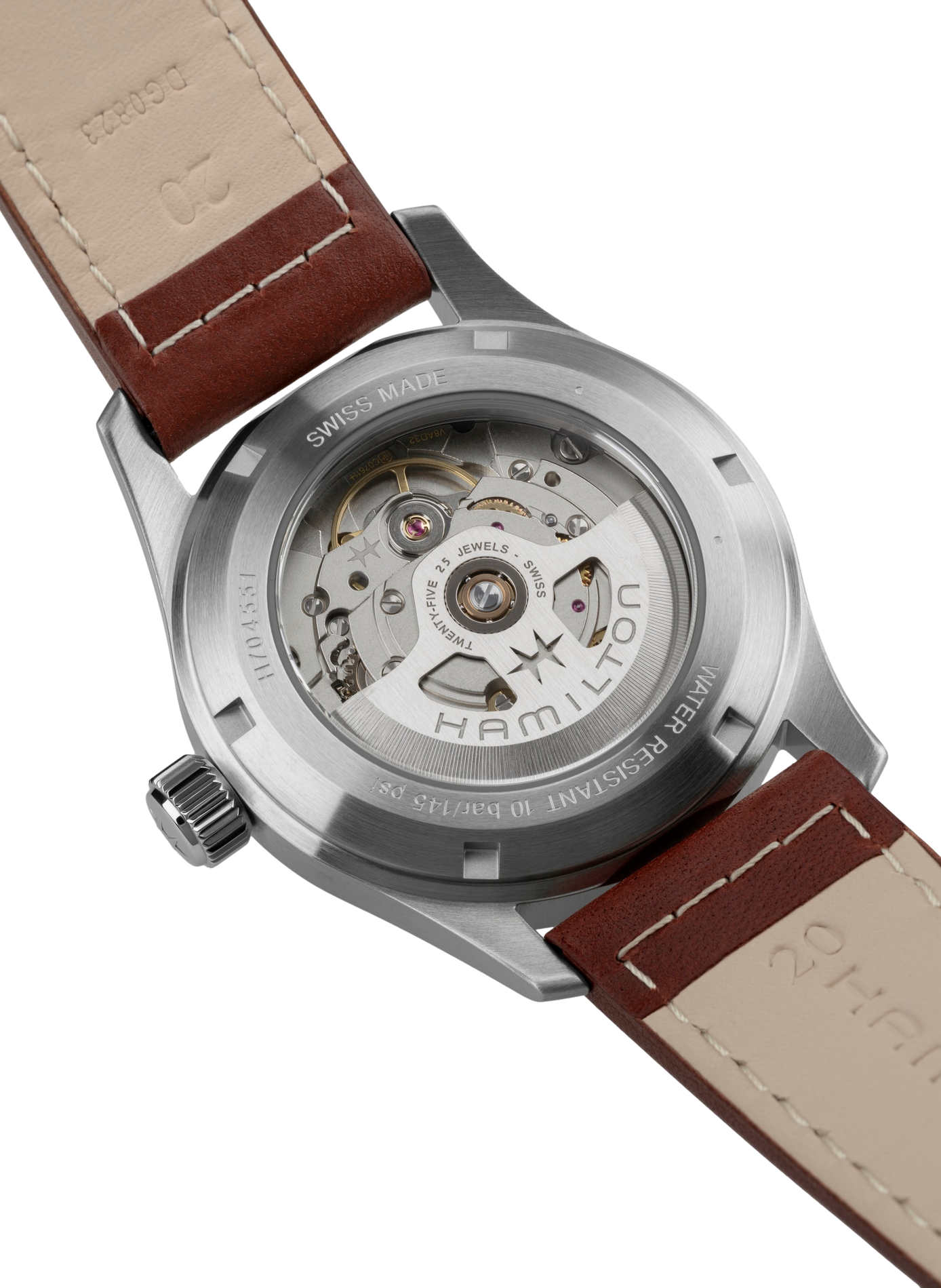 Montre Khaki Field Auto en acier inoxydable HAMILTON Vert